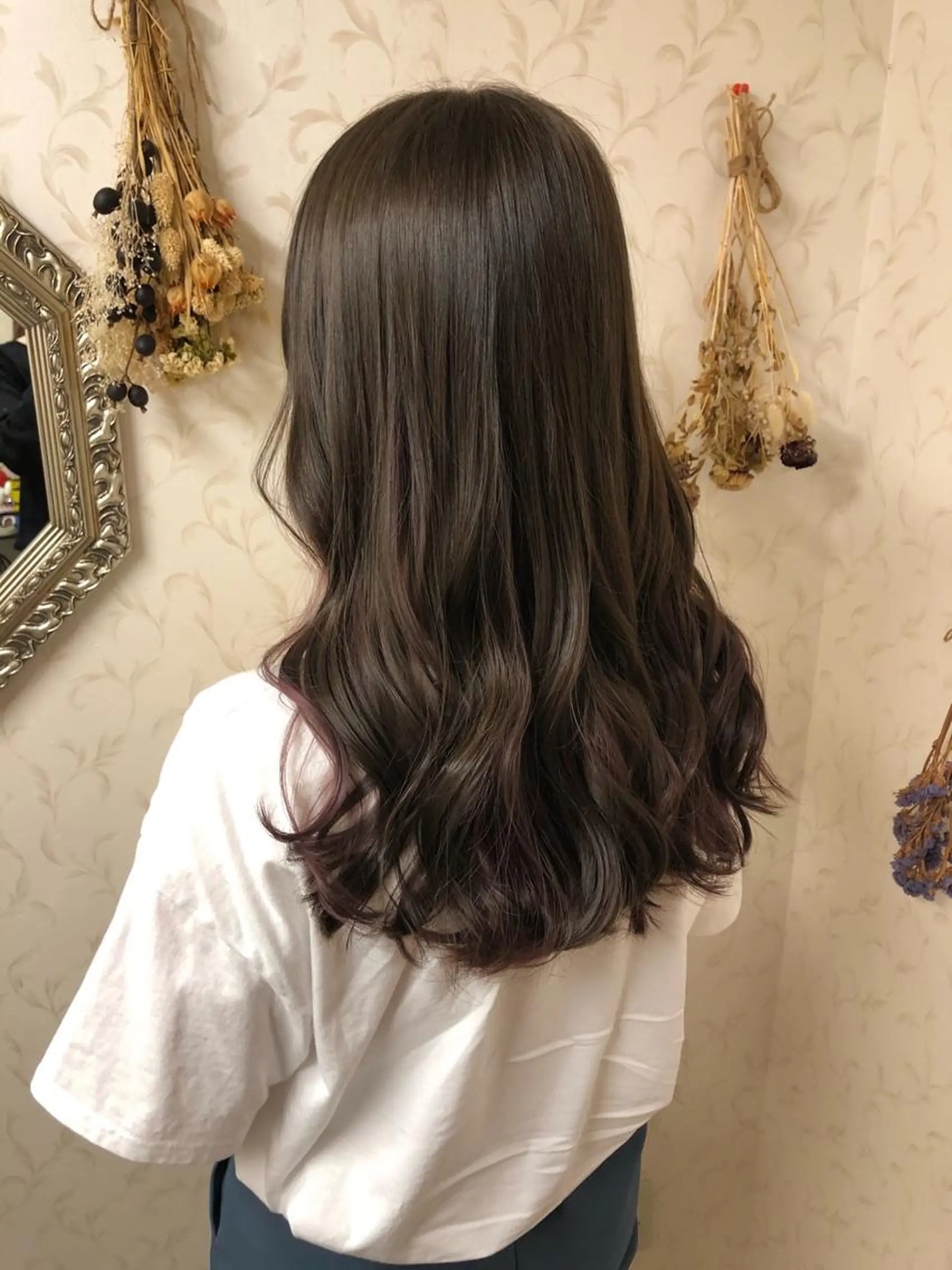 ロング カラー インナーカラー カット ヘッドスパ erika /韓国ヘアのヘアスタイル