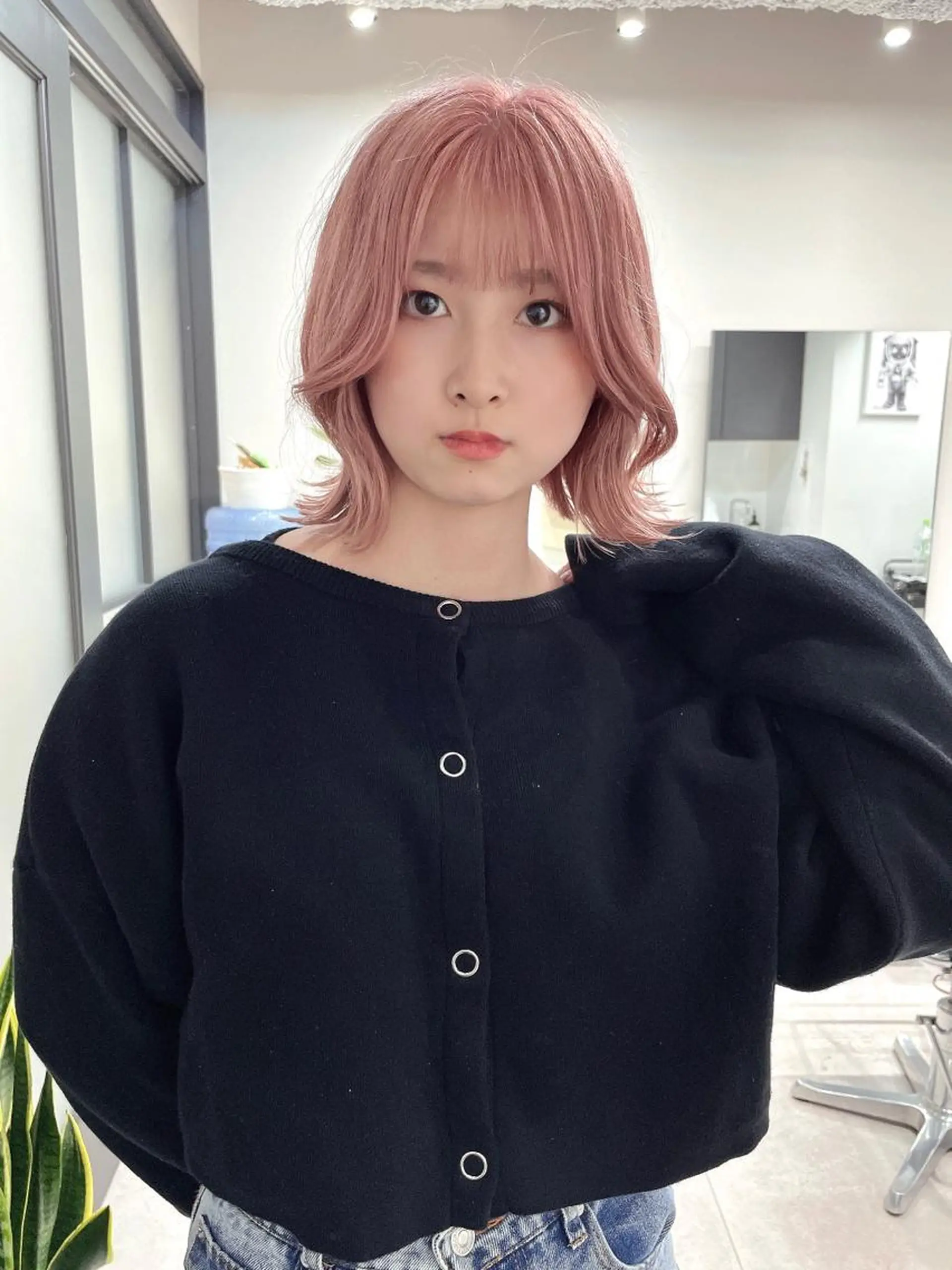 ミディアム ヘアカラー トリートメント 髪質改善will hairdesignのヘアスタイル