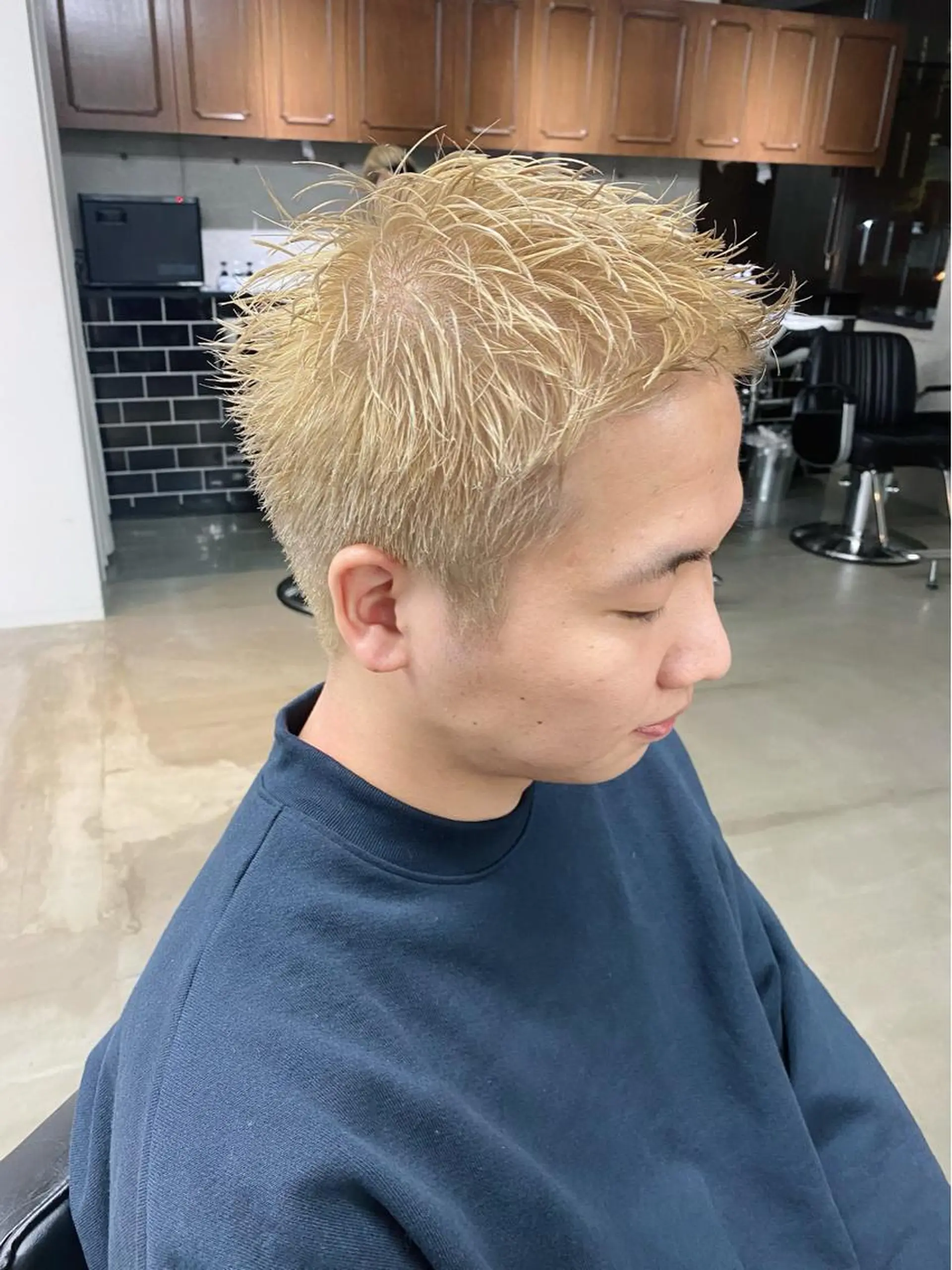 ショート カラー メンズ メンズベリーショート ベリーショート ベージュカラー ショートヘア son hair HIROEのヘアスタイル