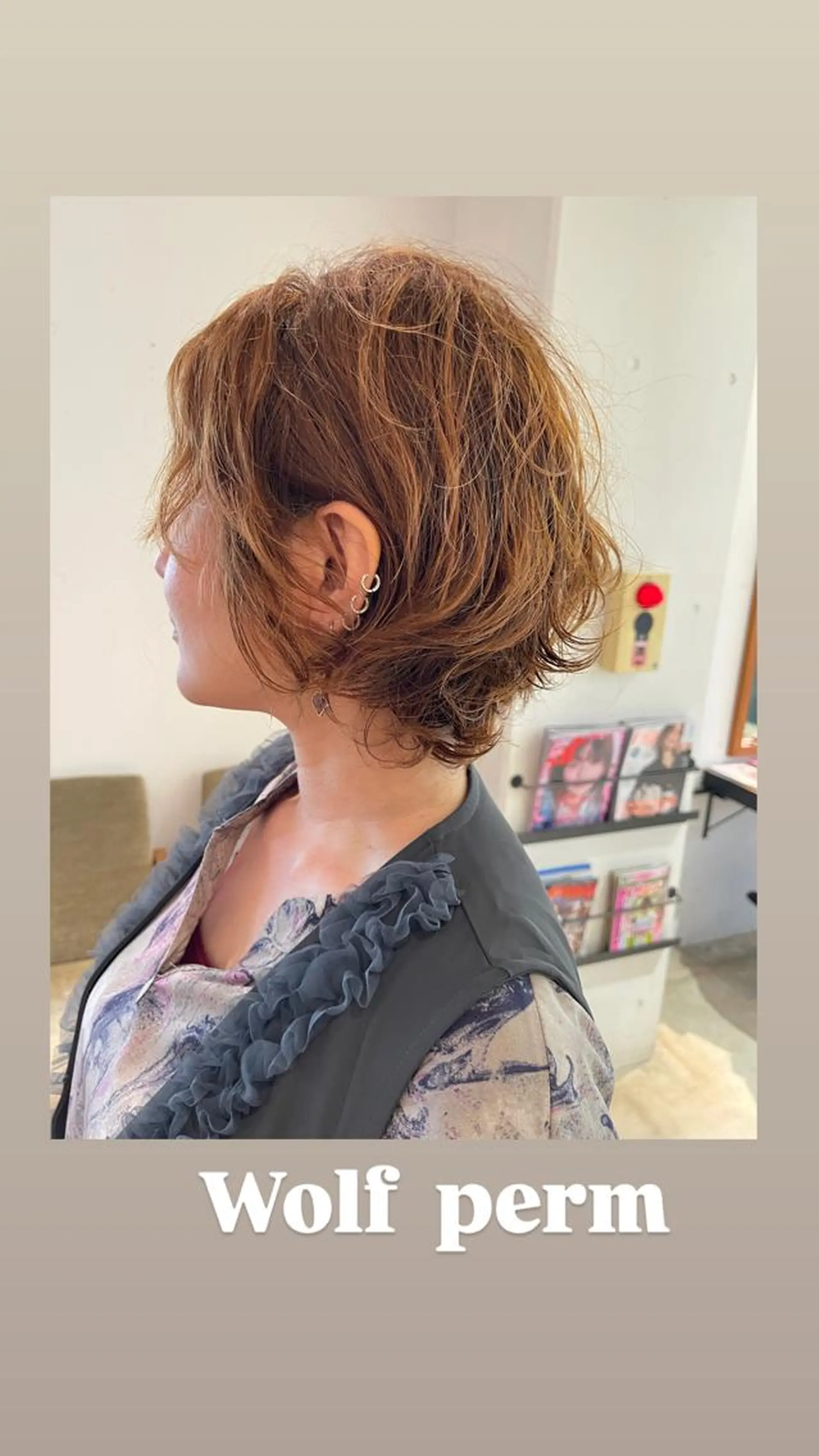 パーマ ショート 三浦 仁美のヘアスタイル