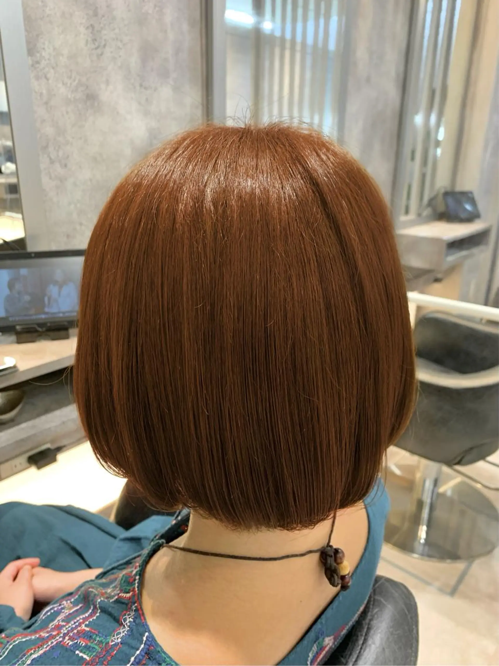 カラー ブラウンカラー オレンジ オレンジブラウン B E C H I C O〔べち子〕のヘアスタイル