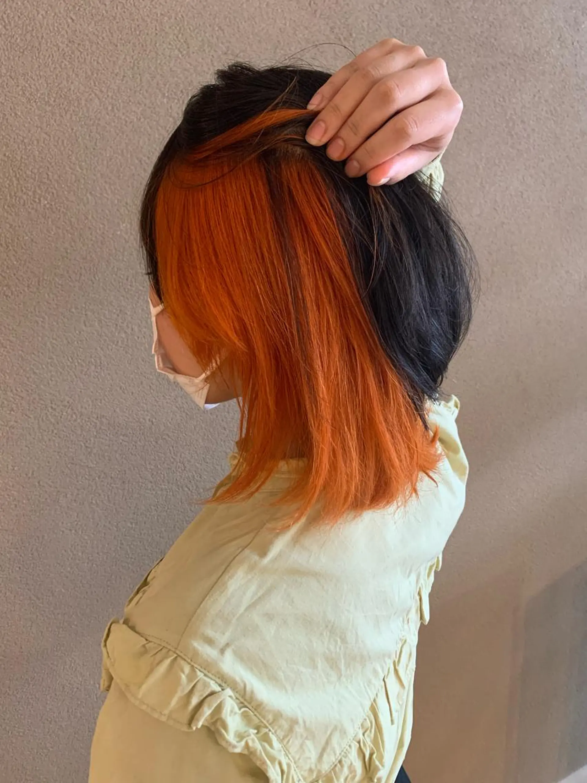 カラー インナーカラー オレンジ ヘアカラー トリートメント PADOU平松 典幸のヘアスタイル