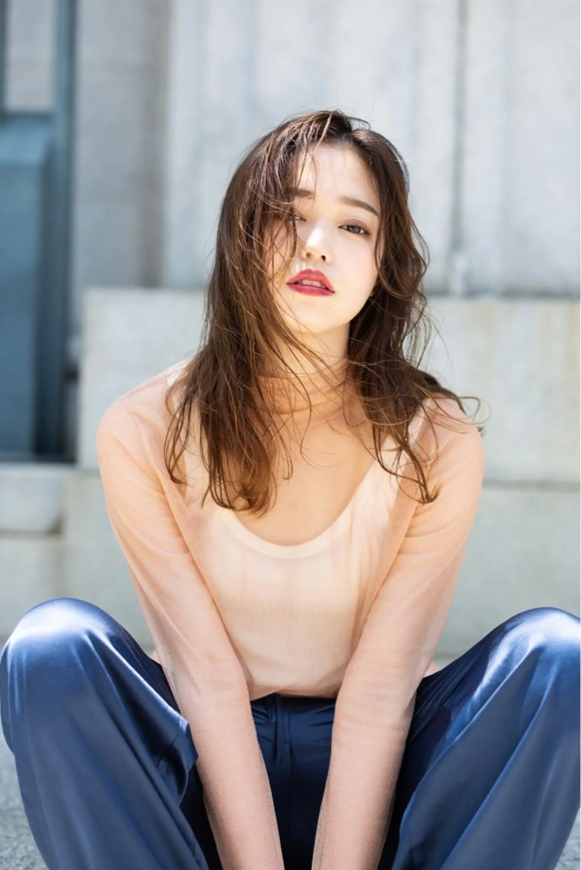 セミロング ツジガキ ユウスケのヘアスタイル