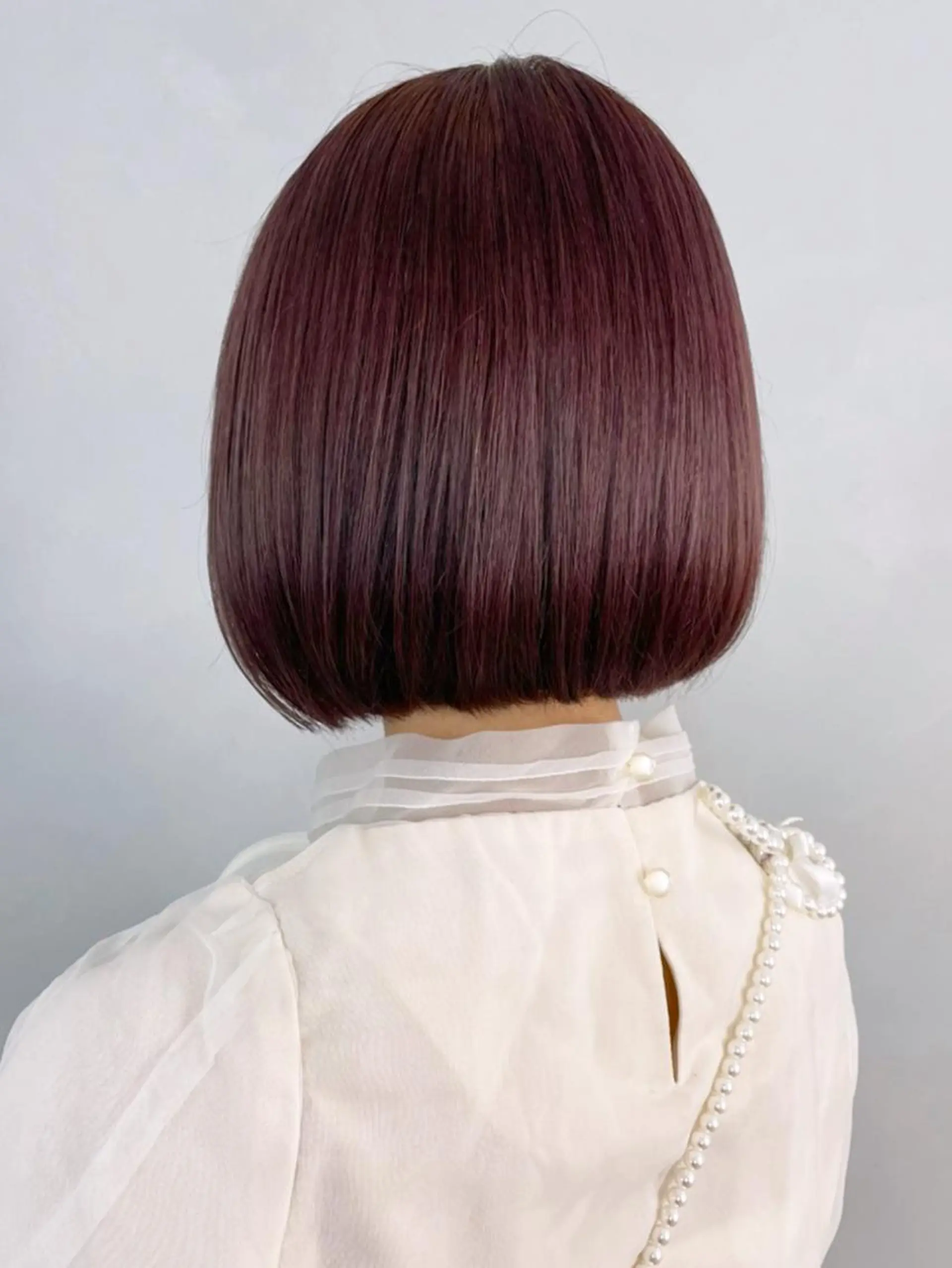 ミディアム カラー ピンクカラー ボブ カット ヘアカラー トリートメント ITbyALBUM 八王子店のヘアスタイル