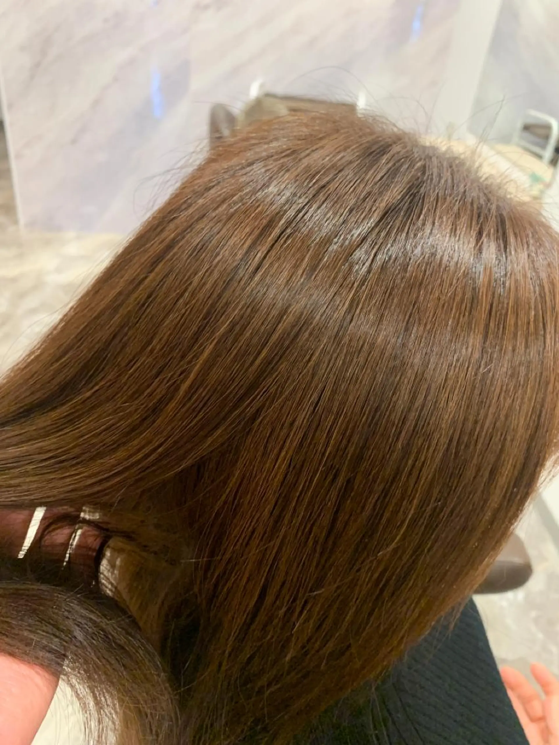 セミロング ヘアカラー トリートメント 永田 よしはるのヘアスタイル