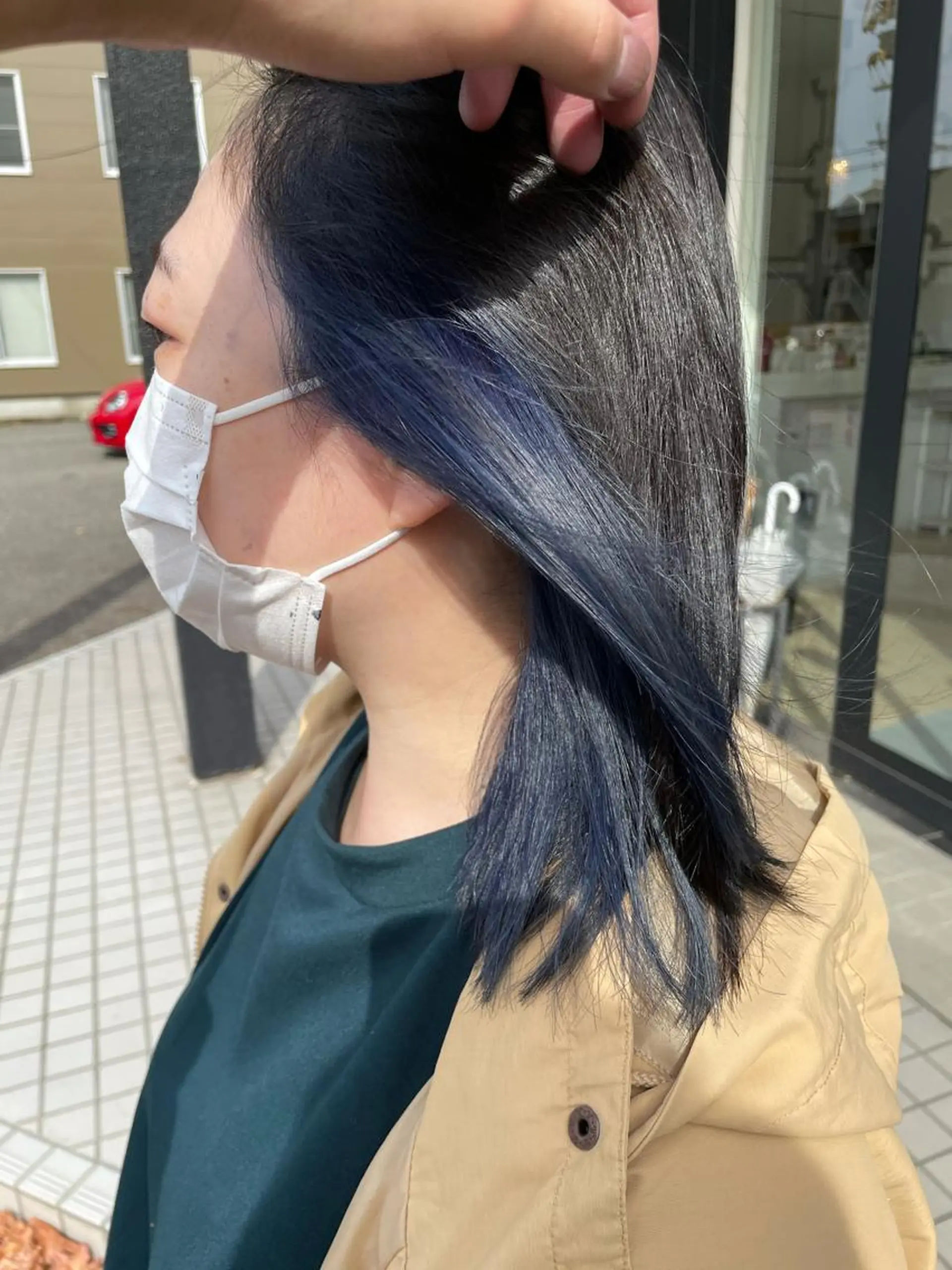ミディアム ヘアカラー 岡本 健秀のヘアスタイル