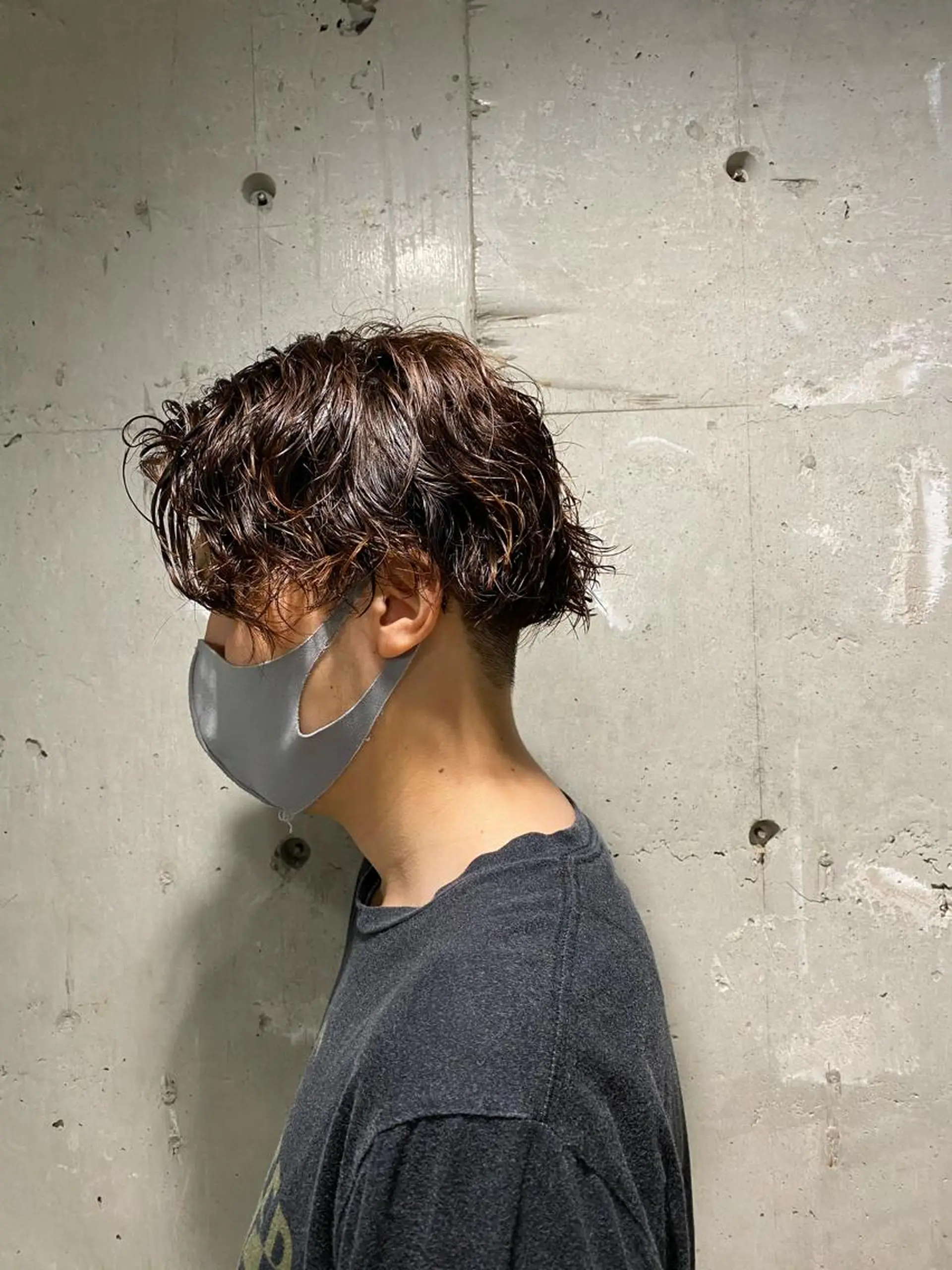 ミディアム パーマ メンズ 🟦ニュアンス/メン ズパーマ横浜🟦のヘアスタイル