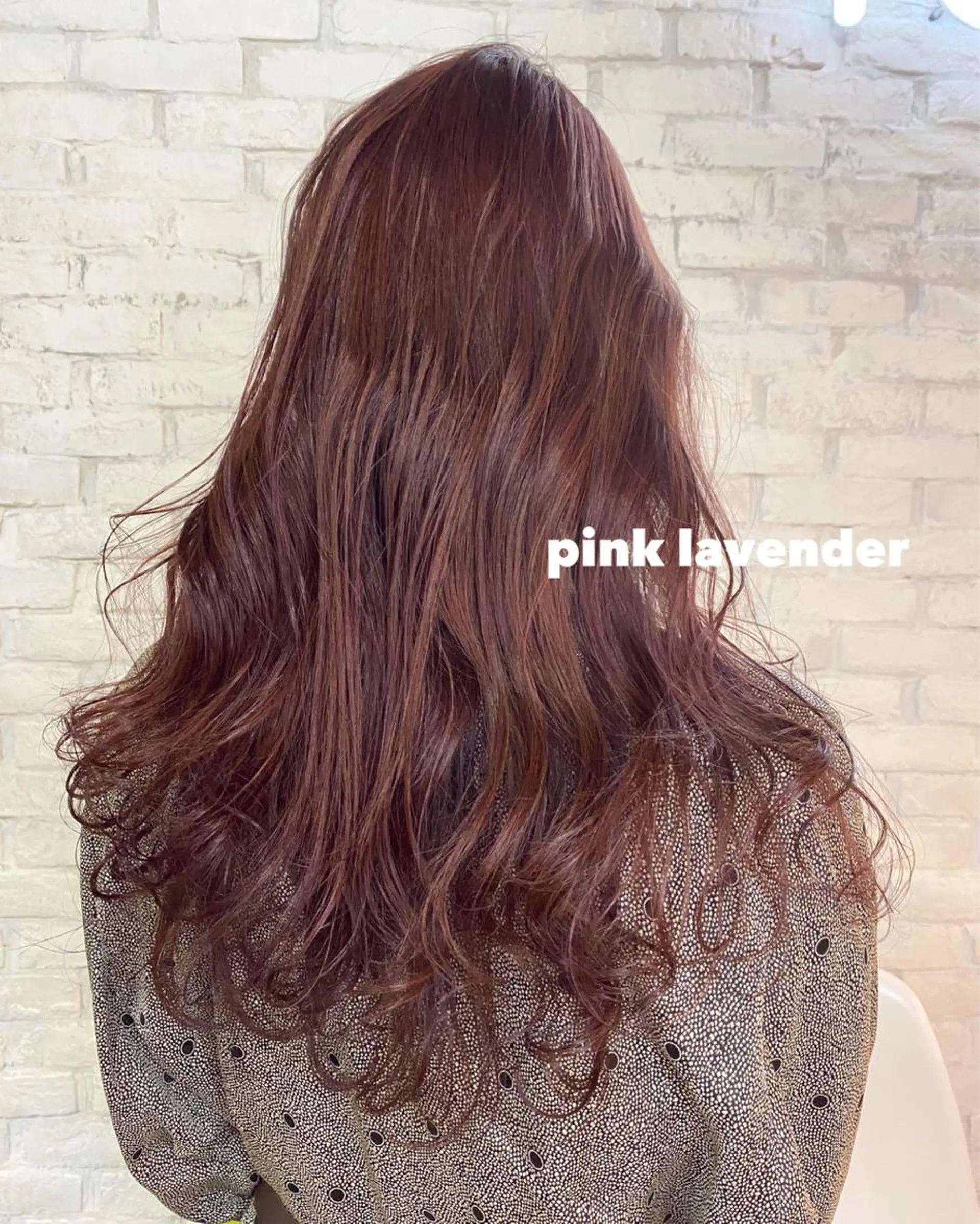 ロング カラー ラベンダーカラー ピンクカラー ピンクラベンダー ヘアカラー ツキノキ ミナのヘアスタイル