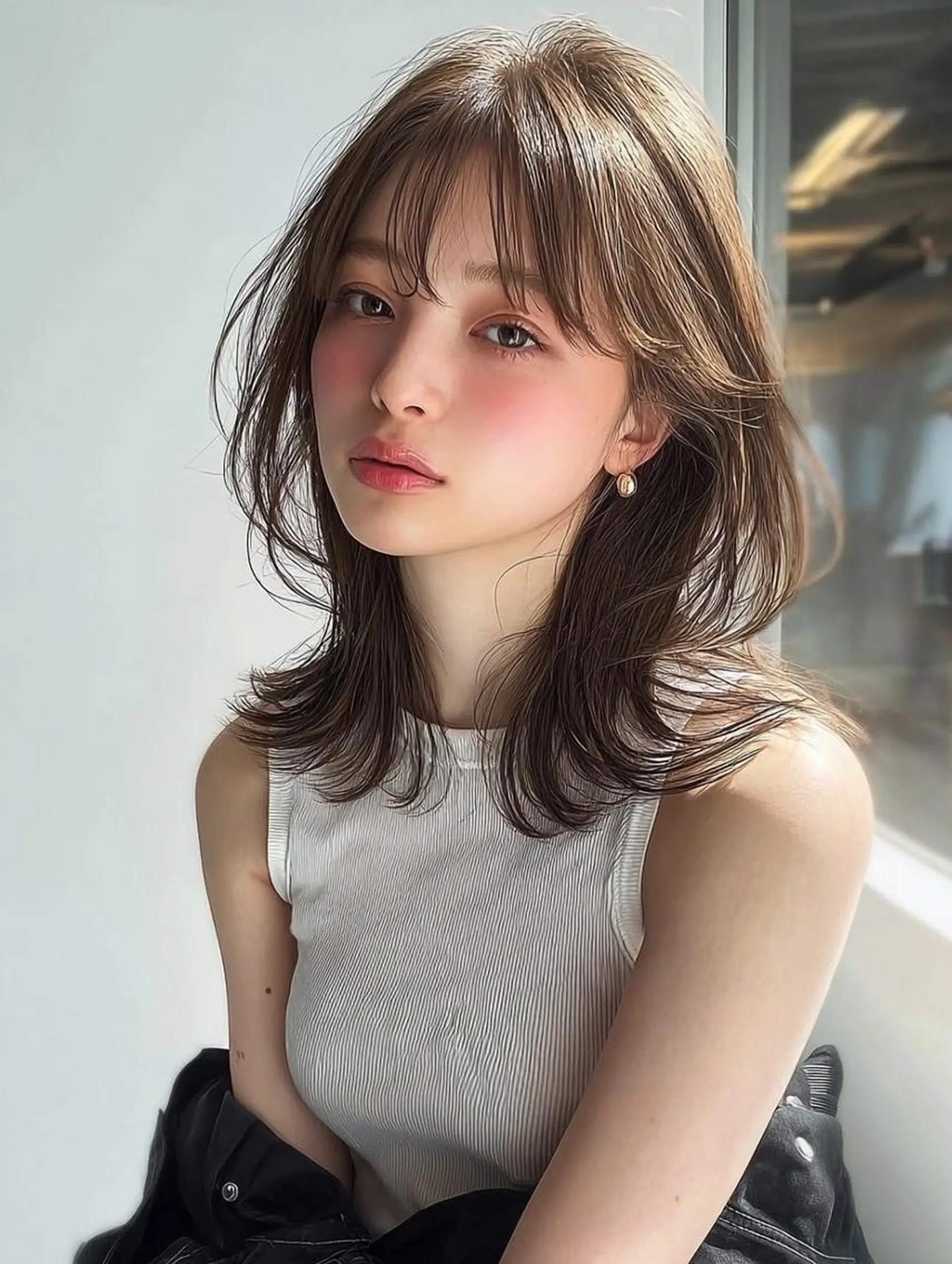 セミロング ヘアアレンジ セミロングパーマ ボブ 髪質改善 似合わせカット 縮毛矯正 カット ヘアカラー レイヤー／Wカラー ／マッキーのヘアスタイル