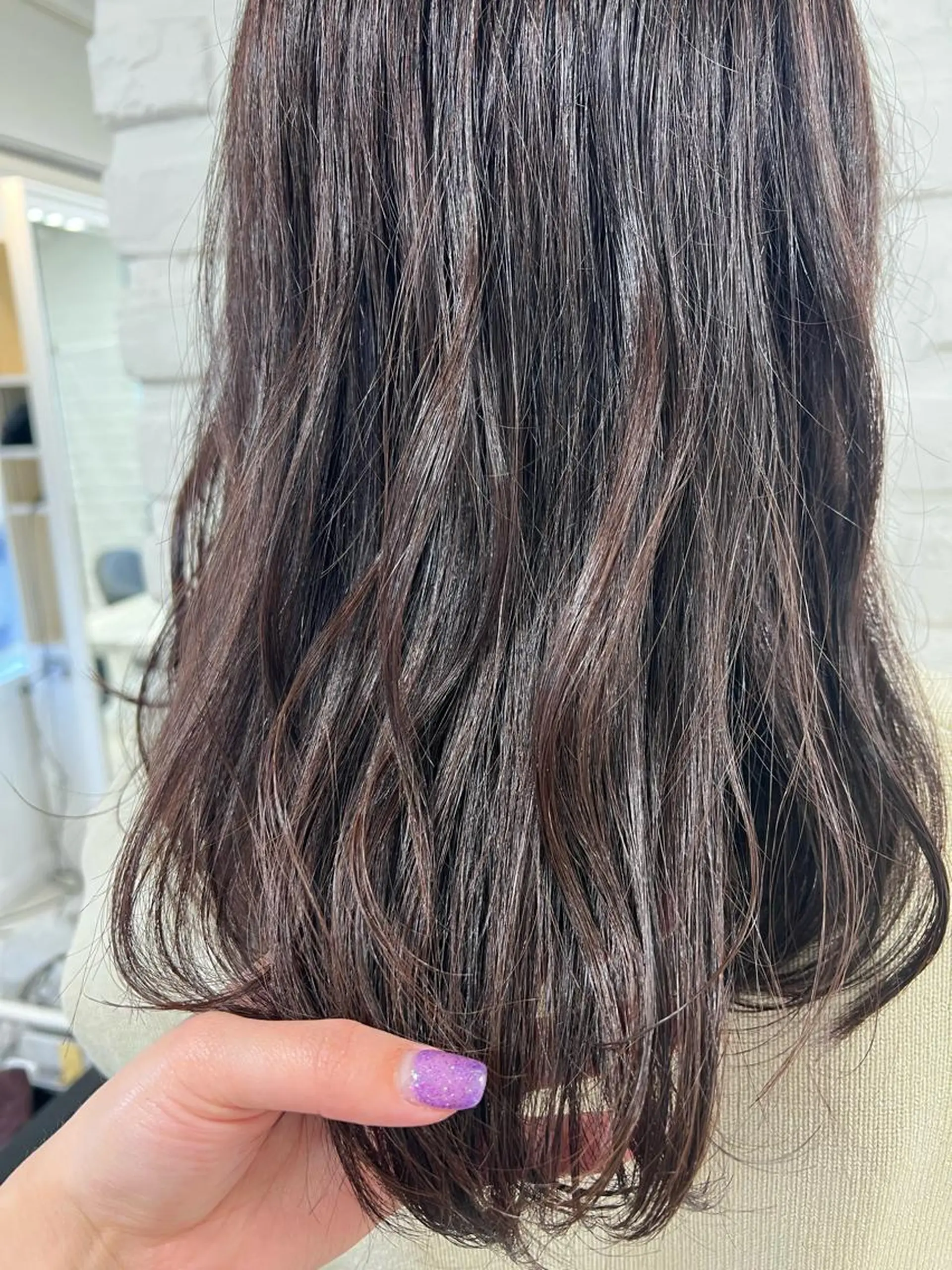 セミロング カラー 透明感カラー ラベンダーカラー ピンクカラー カット ヘアカラー 【暖色カラー特化】 中山由梨のヘアスタイル