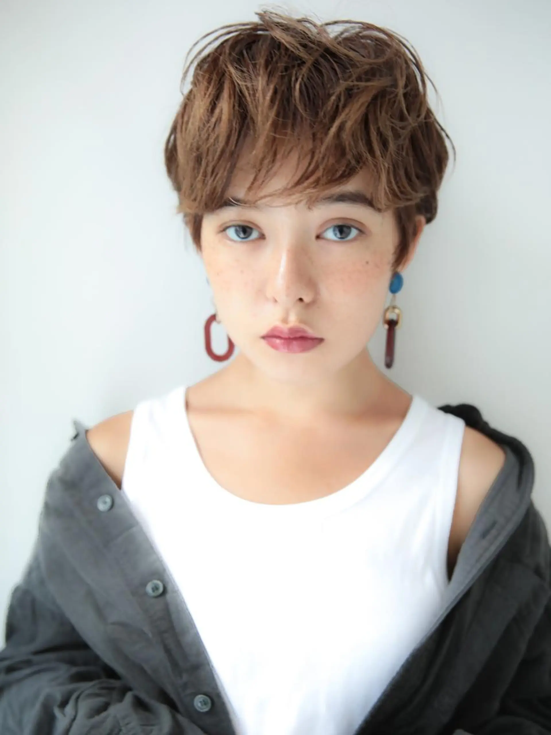 ショート カラー パーマ レイヤーカット✂️ 横浜No1♡下鳥翔子のヘアスタイル