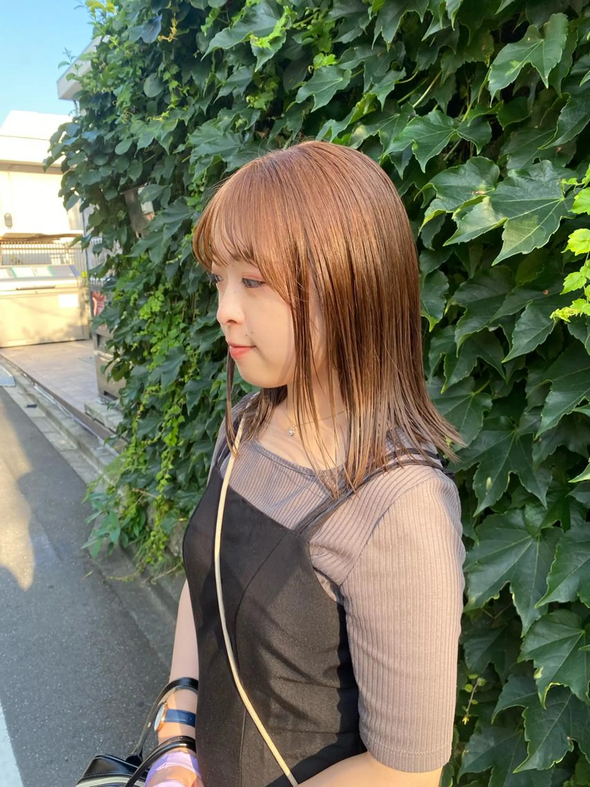 セミロング カラー レイヤーボブ/ 艶カラー/サナ🌼のヘアスタイル