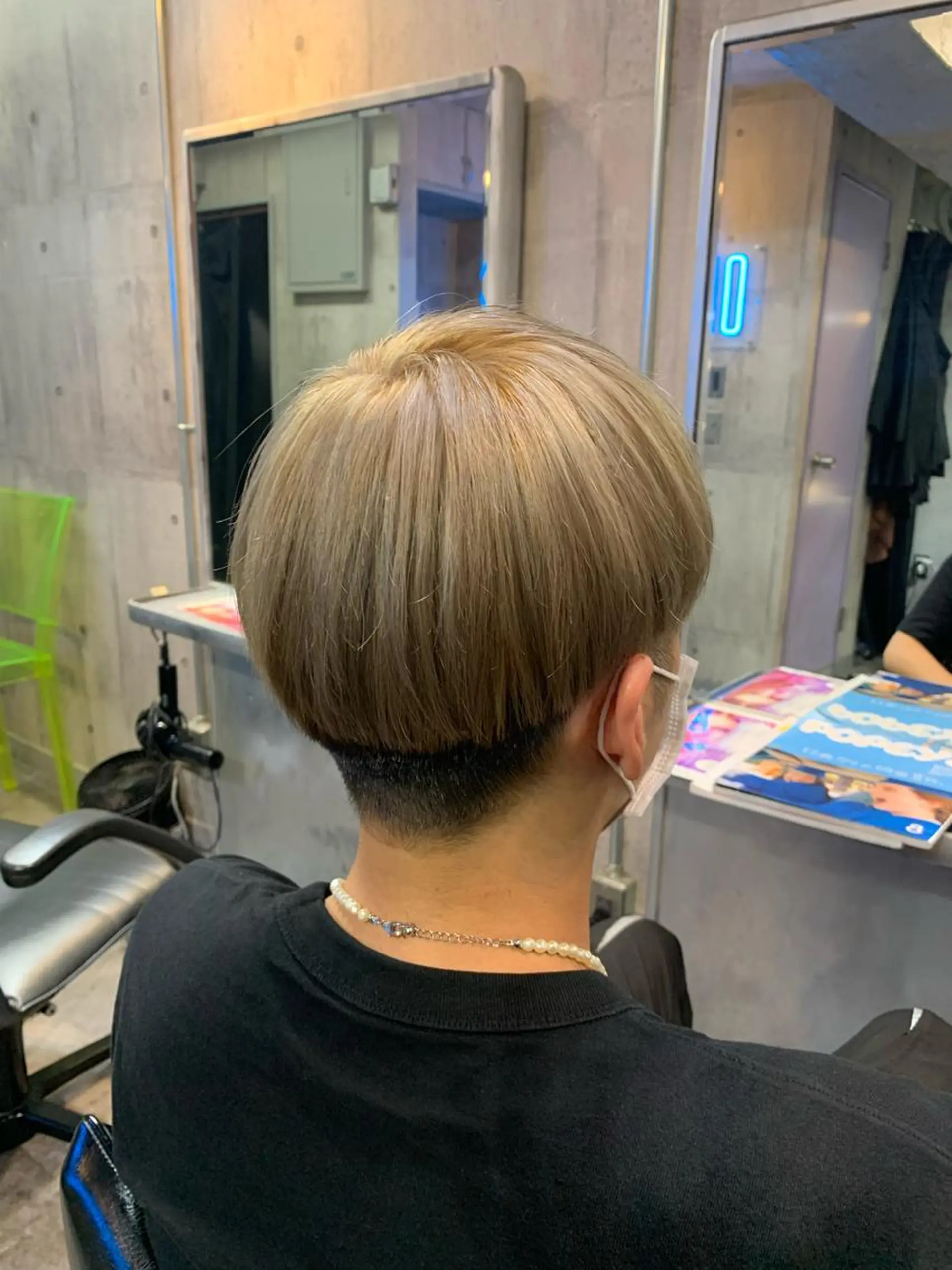 ショート カラー メンズ カット ハイトーン/メンズ/ ウルフ特化   小松のヘアスタイル