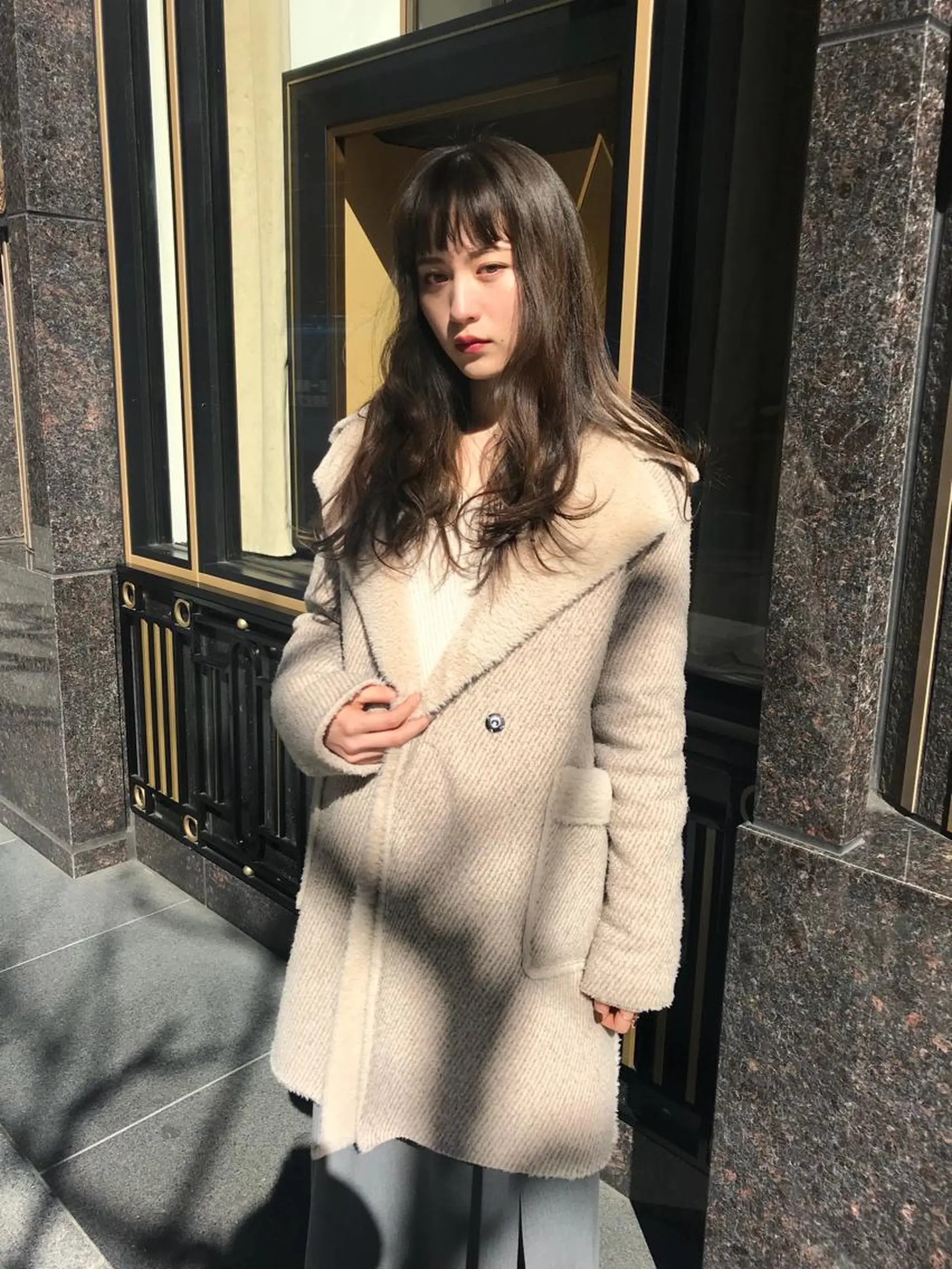 ロング カット ヘアカラー 江崎 わか子のヘアスタイル