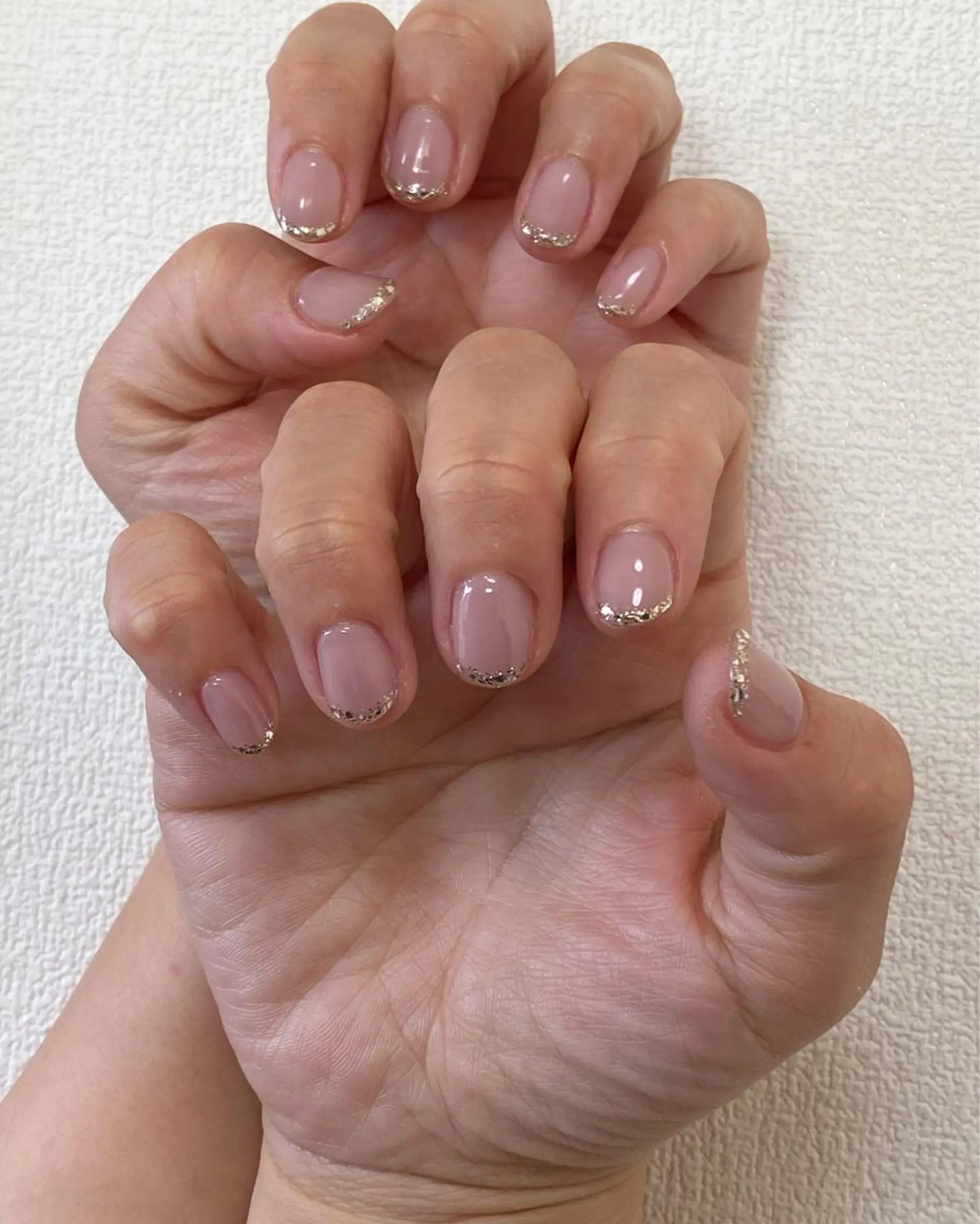 ネイル フレンチネイル ガラスフレンチ 自宅サロン FeelFreeのマツエク・マツパデザイン