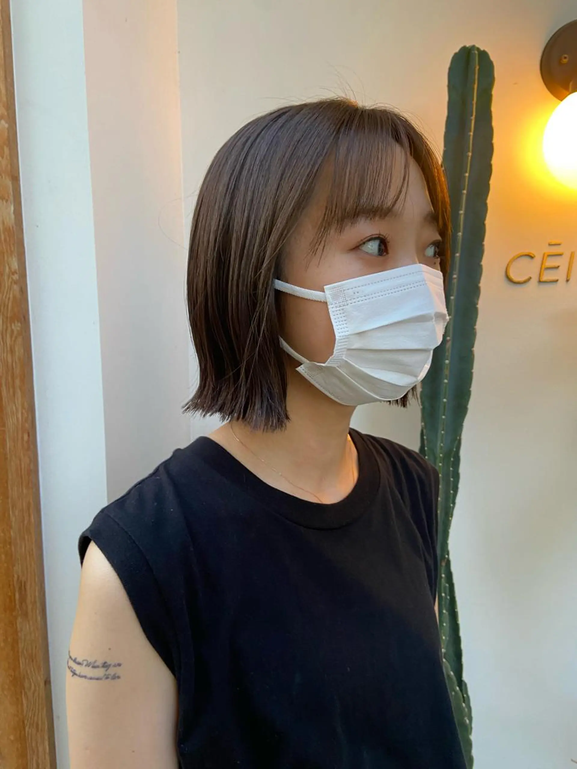ミディアム カラー ボブ なかむら ゆきのヘアスタイル