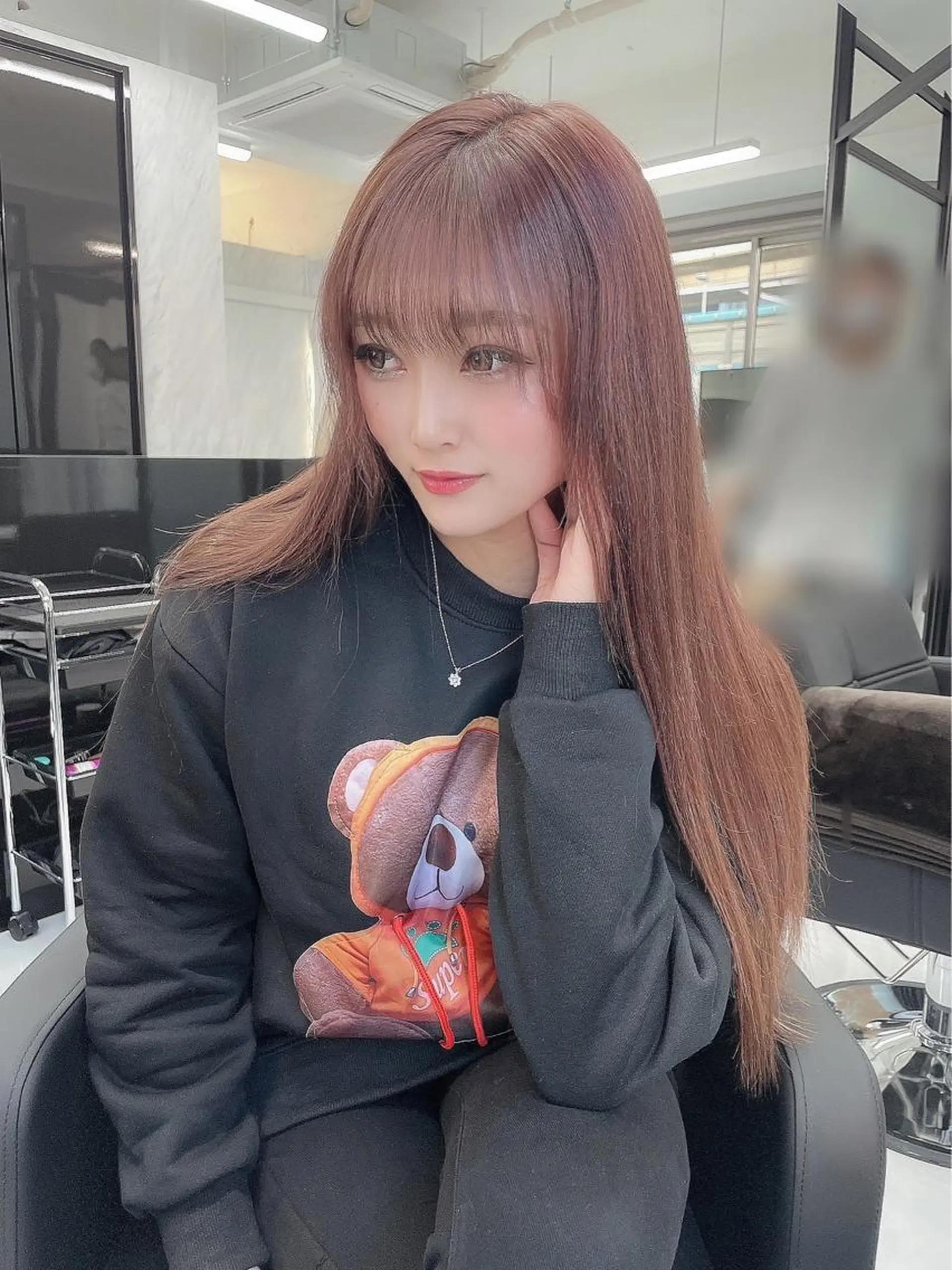 ロング カラー シールエクステ ハイトーンカラー エクステ シールエクステ特化 ハイトーン、NANAのヘアスタイル