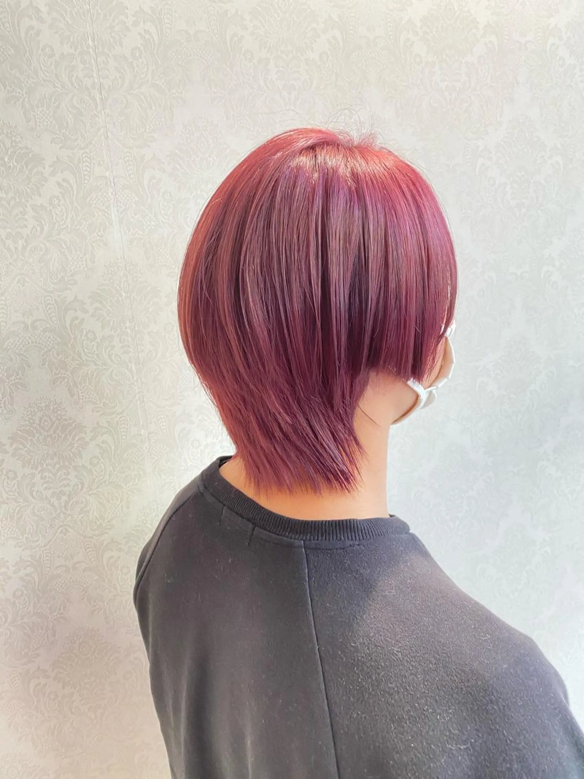 ショート カラー アッシュ ピンクカラー ピンクアッシュ ヘアカラー デザインカラー✨新倉 佑奈のヘアスタイル