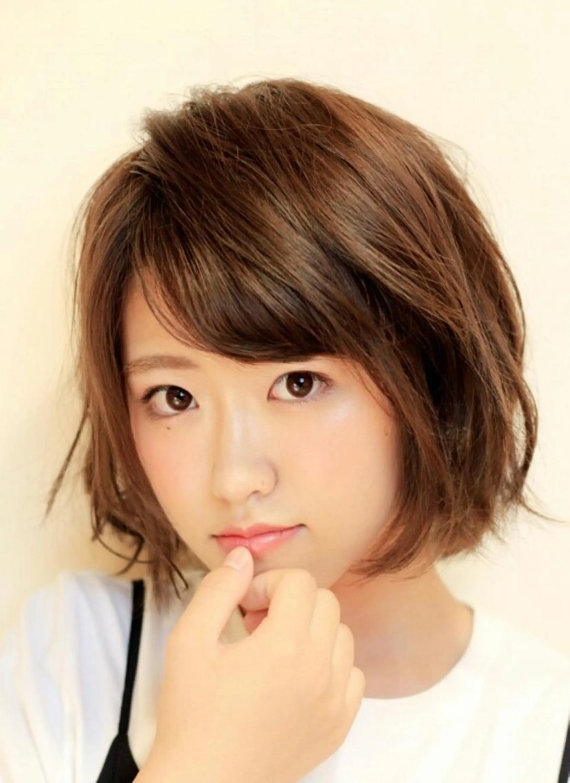 ミディアム ショート カラー ボブ スタイル 相模大野のヘアスタイル