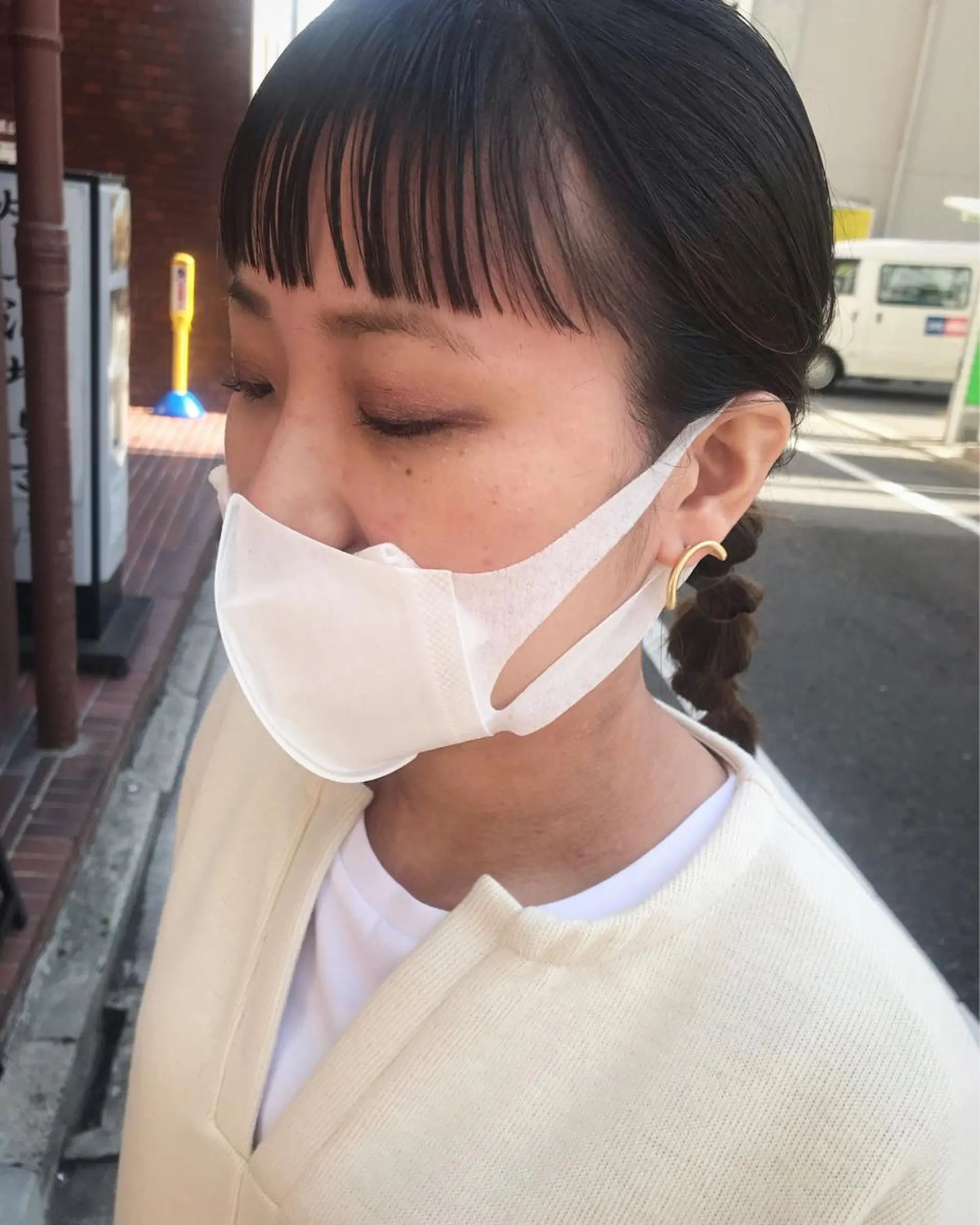 セミロング カット ヘアカラー トリートメント さの あやねのヘアスタイル