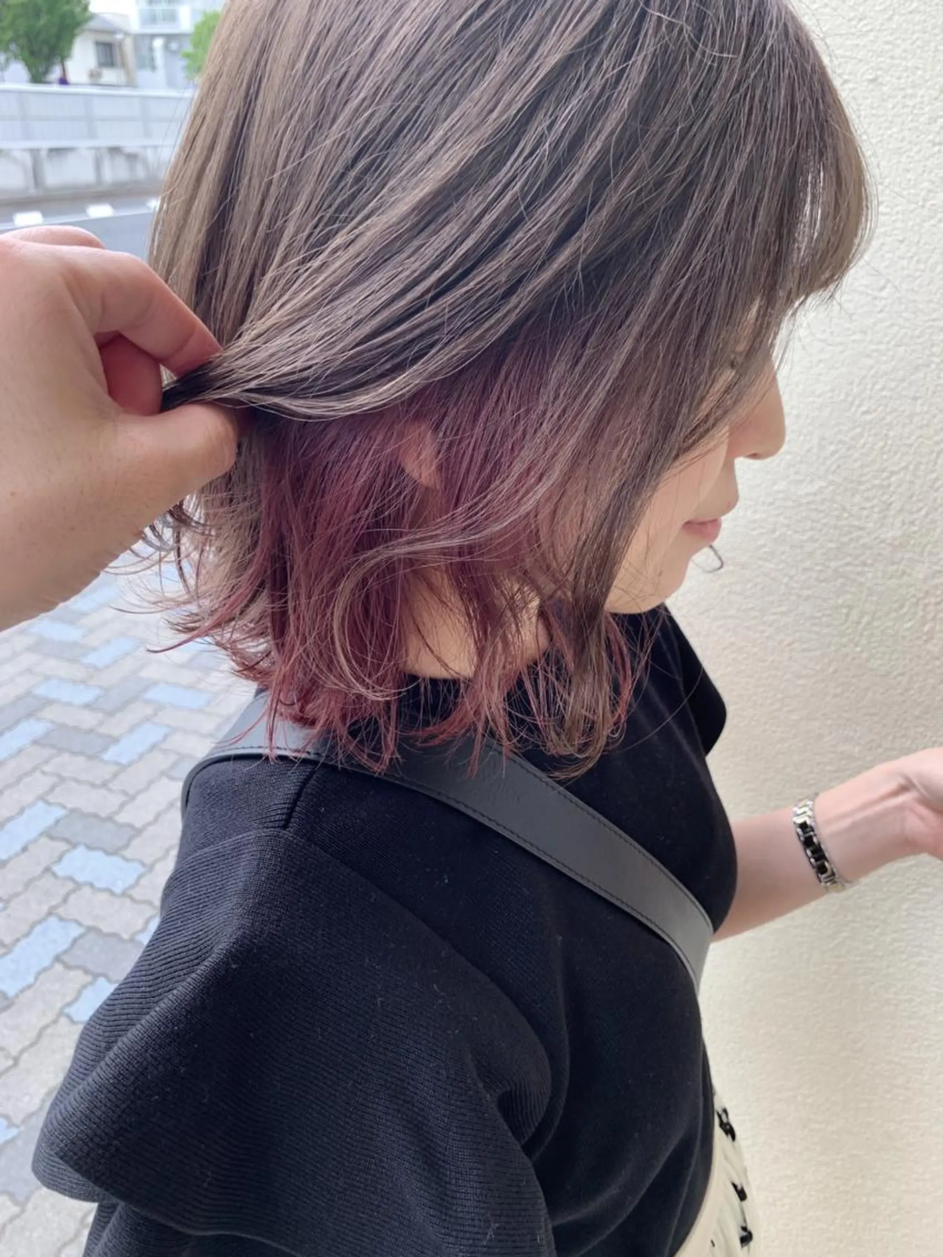 ショート カラー アッシュ インナーカラー ピンクカラー ピンクアッシュ トリートメント 🍀ナガヤマ ヒデアキ🍀のヘアスタイル