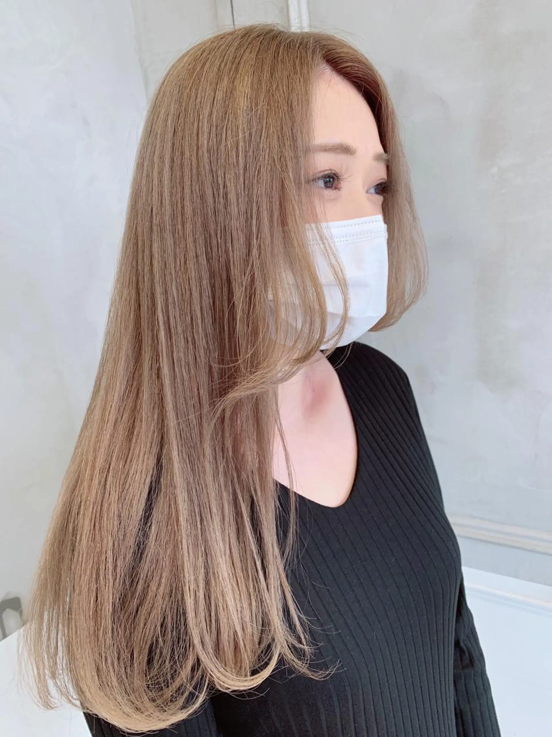 ロング カット ヘアカラー トリートメント ヘッドスパ ヘアセット オリーブ カラー✨有坂映哉のヘアスタイル