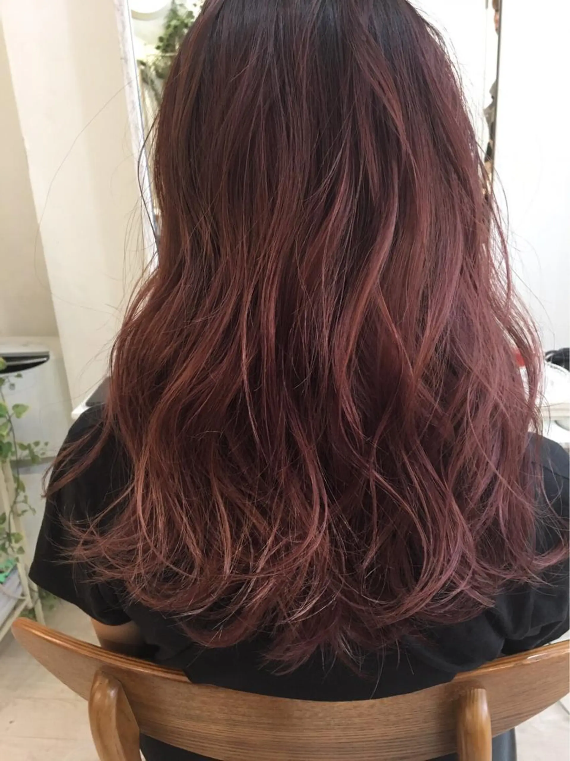 セミロング カラー ブリーチ ピンクカラー バイオレットカラー エクステ（レミー毛） NINEのヘアスタイル