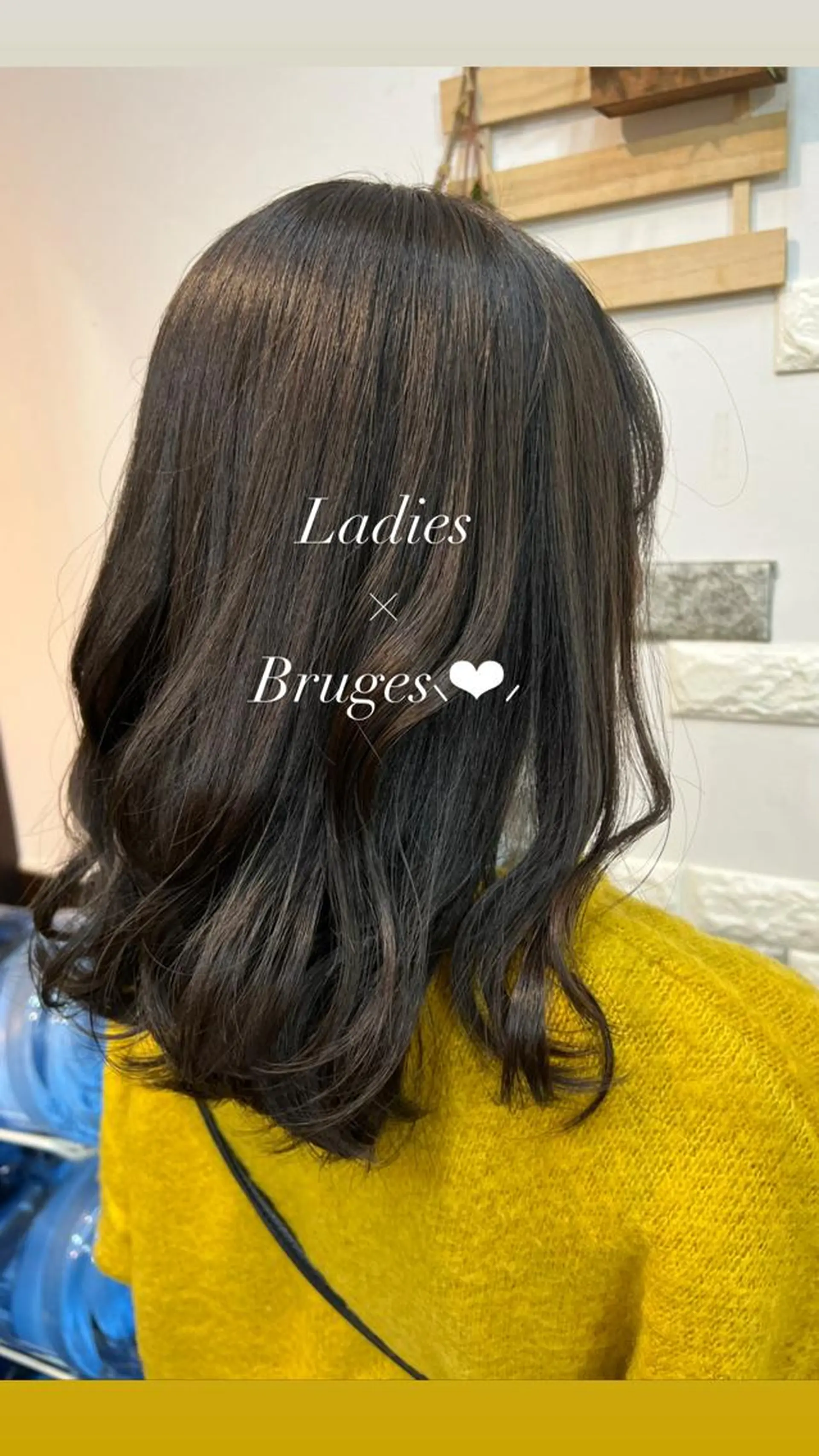 セミロング カラー 黒髪 ブリーチ ブルーカラー ブルージュ ブリーチなしカラー 大人デザイン 🍃MORIKA🍃のヘアスタイル