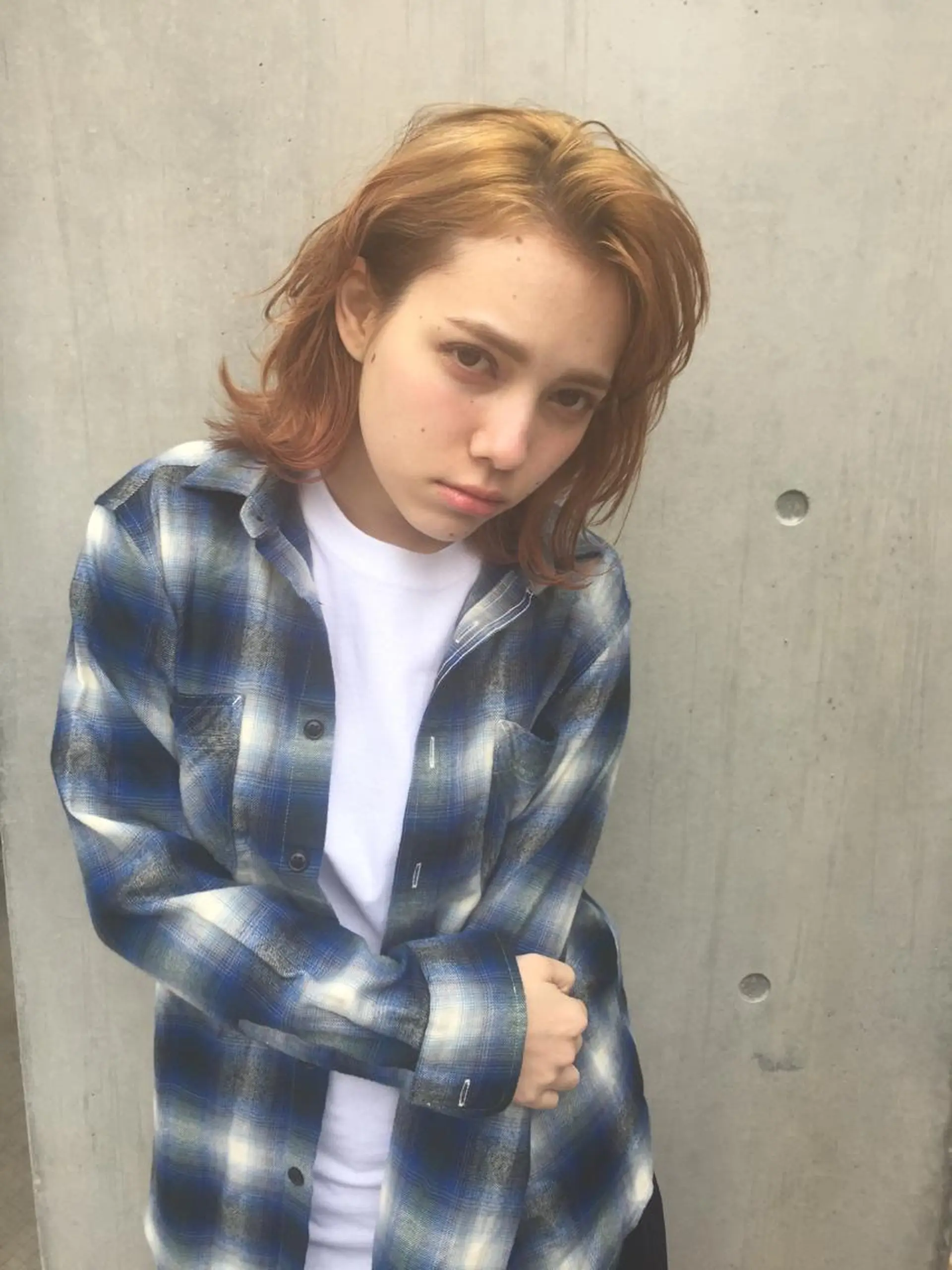 ミディアム 外ハネヘア 透明感カラー🌿ボブ ✨飛田　ケイのヘアスタイル