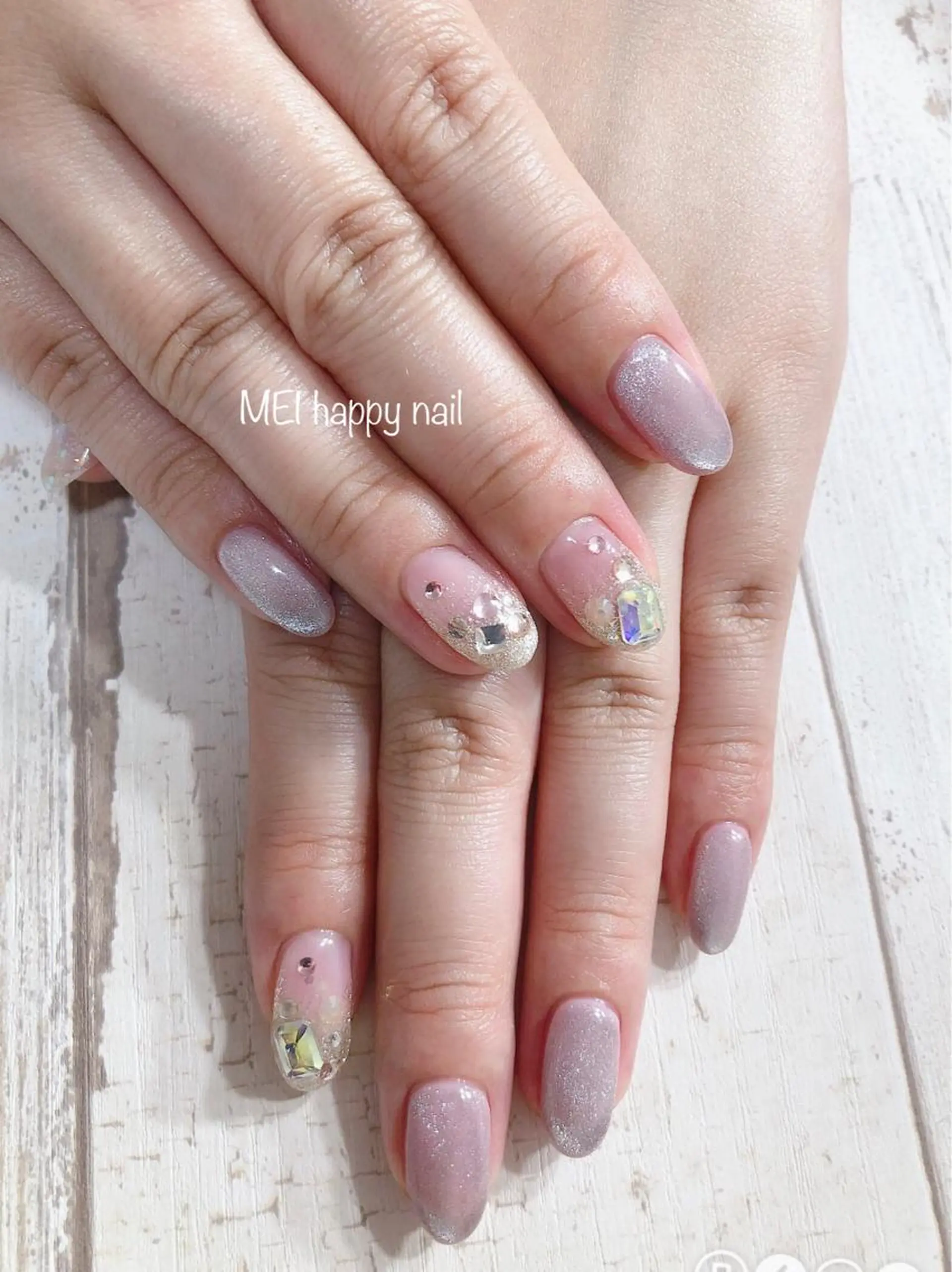 ネイル マグネットネイル 北浦和 自爪育成ケアのネイルデザイン