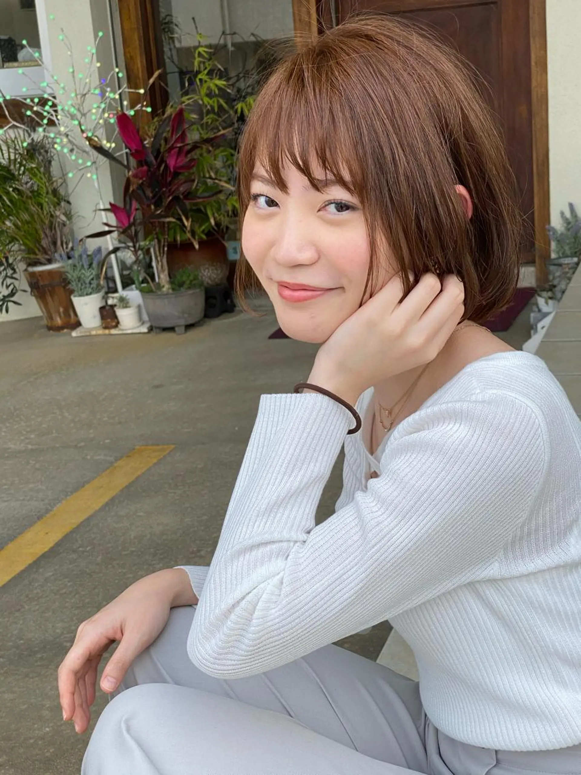 ミディアム カラー イルミナカラー カット ヘアカラー grand juteのヘアスタイル