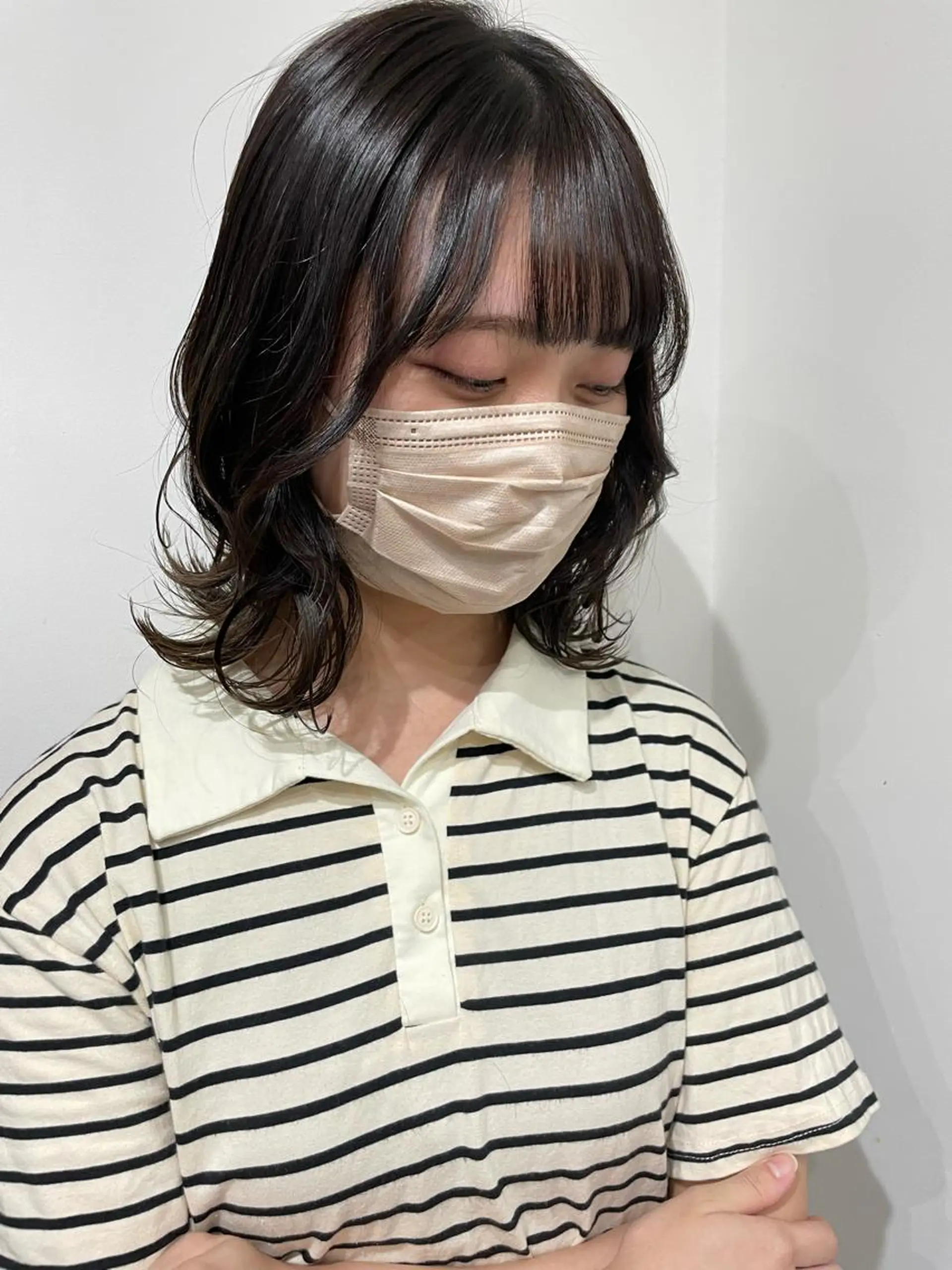 ミディアム 🐬脱白髪染めカラー 清水大世🐬のヘアスタイル