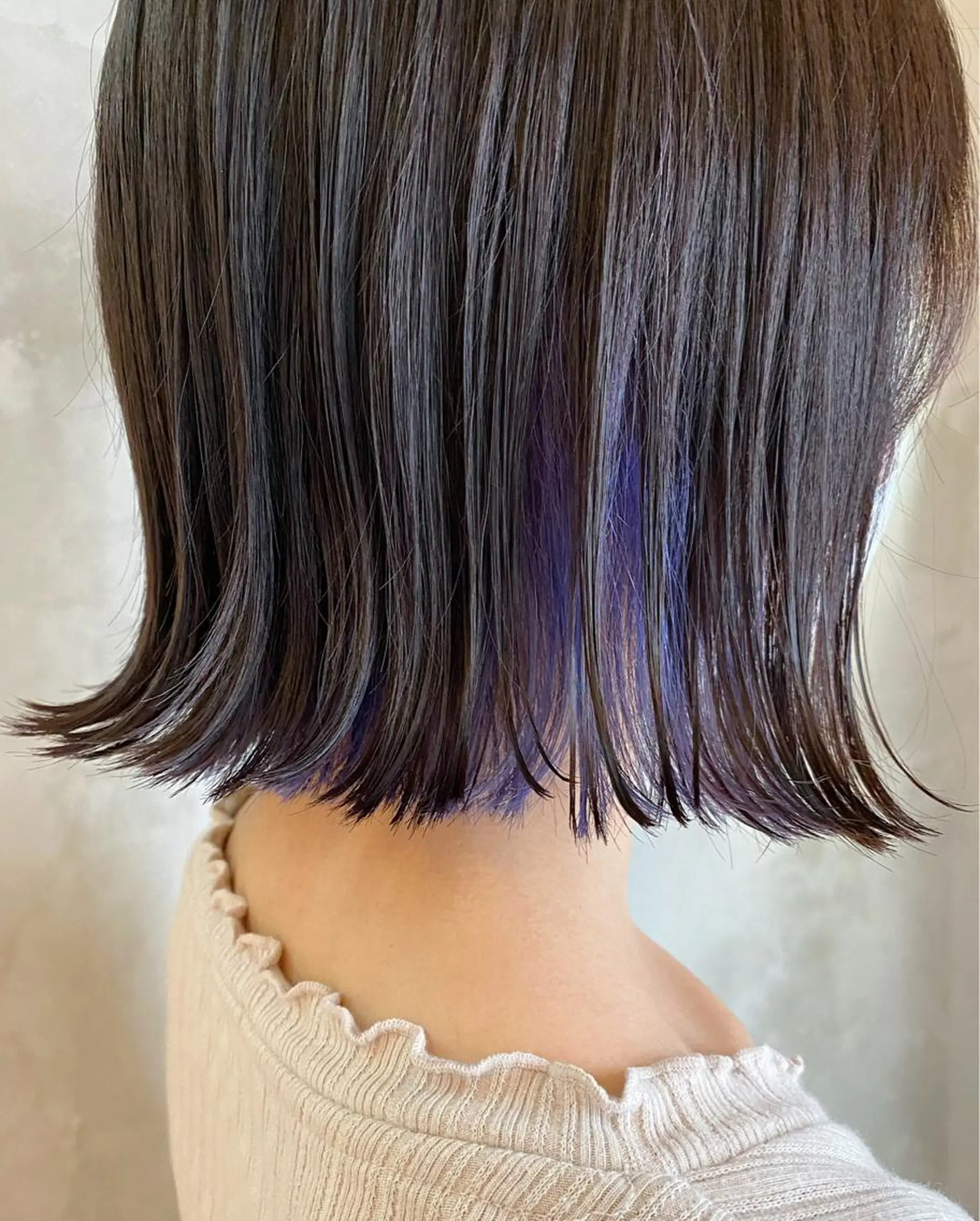 ミディアム パープルカラー カット ヘアカラー レイヤー特化🪽 yuka【高円寺】のヘアスタイル