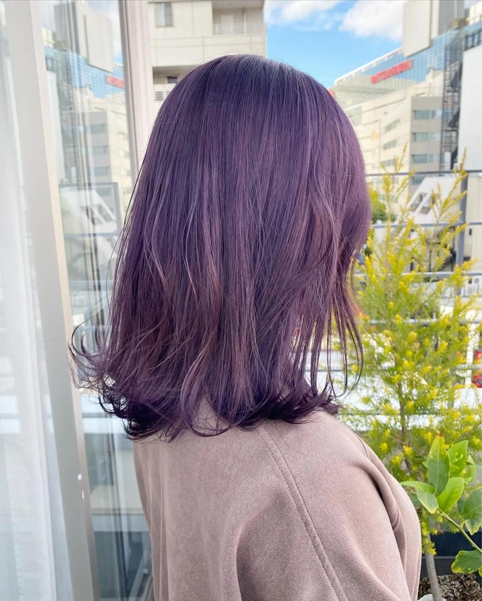 ミディアム カラー 透明感カラー ラベンダーカラー 暖色カラー/天神/ ヘイマサクラのヘアスタイル