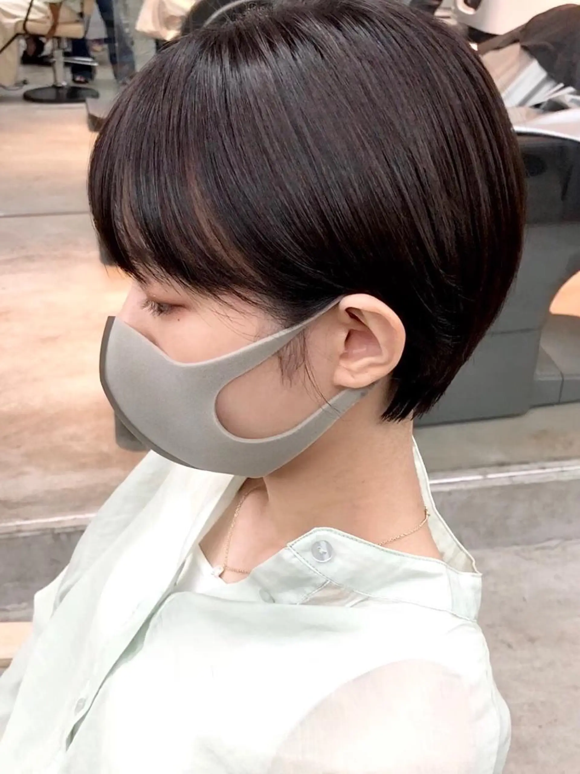 ショート カラー 丸みショート ベージュカラー ショートヘア ショート・ボブ 徳竹淳一のヘアスタイル