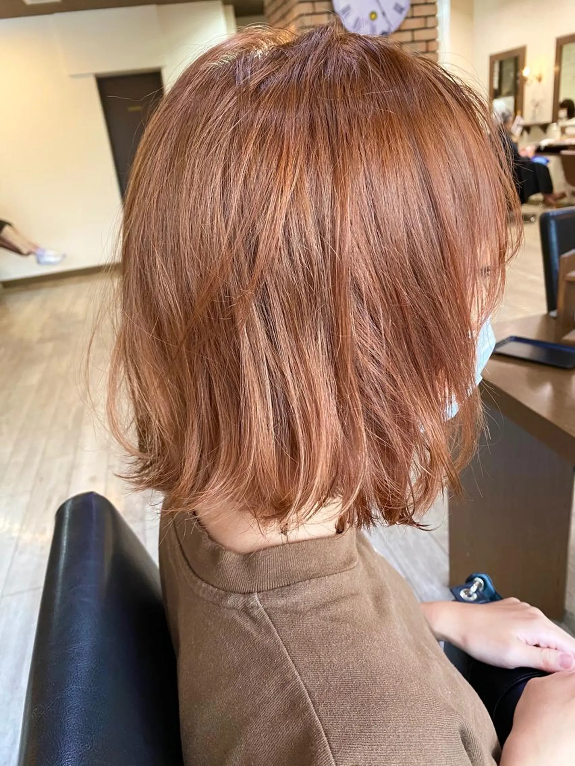 ショート カラー ハイトーンカラー オレンジ カット ヘアカラー トリートメント 日比 貴大/ minim hairのヘアスタイル