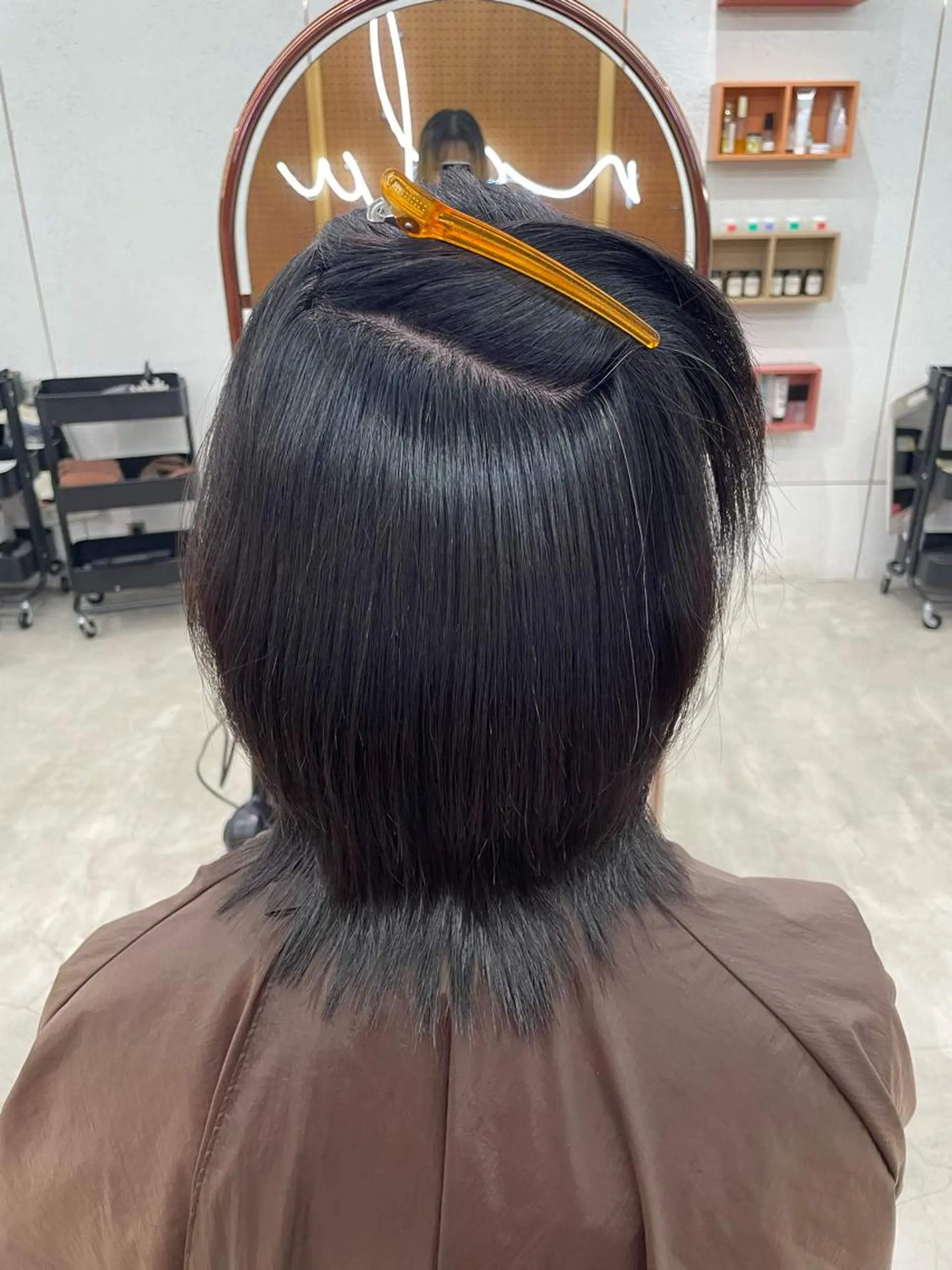 ミディアム 縮毛矯正 鶴井 美空のヘアスタイル