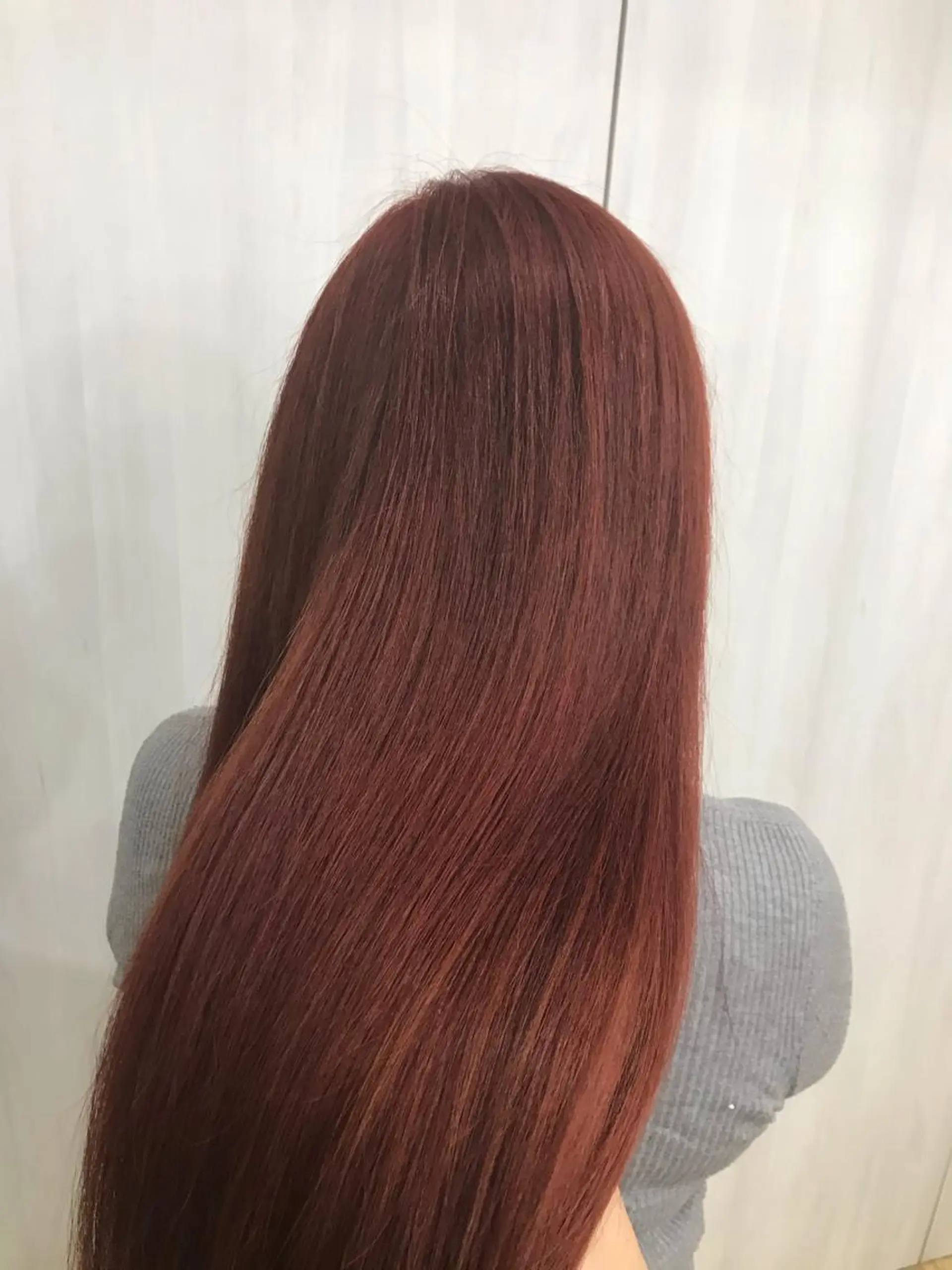 ロング カラー レッドカラー カット トリートメント 松井 敬太郎のヘアスタイル