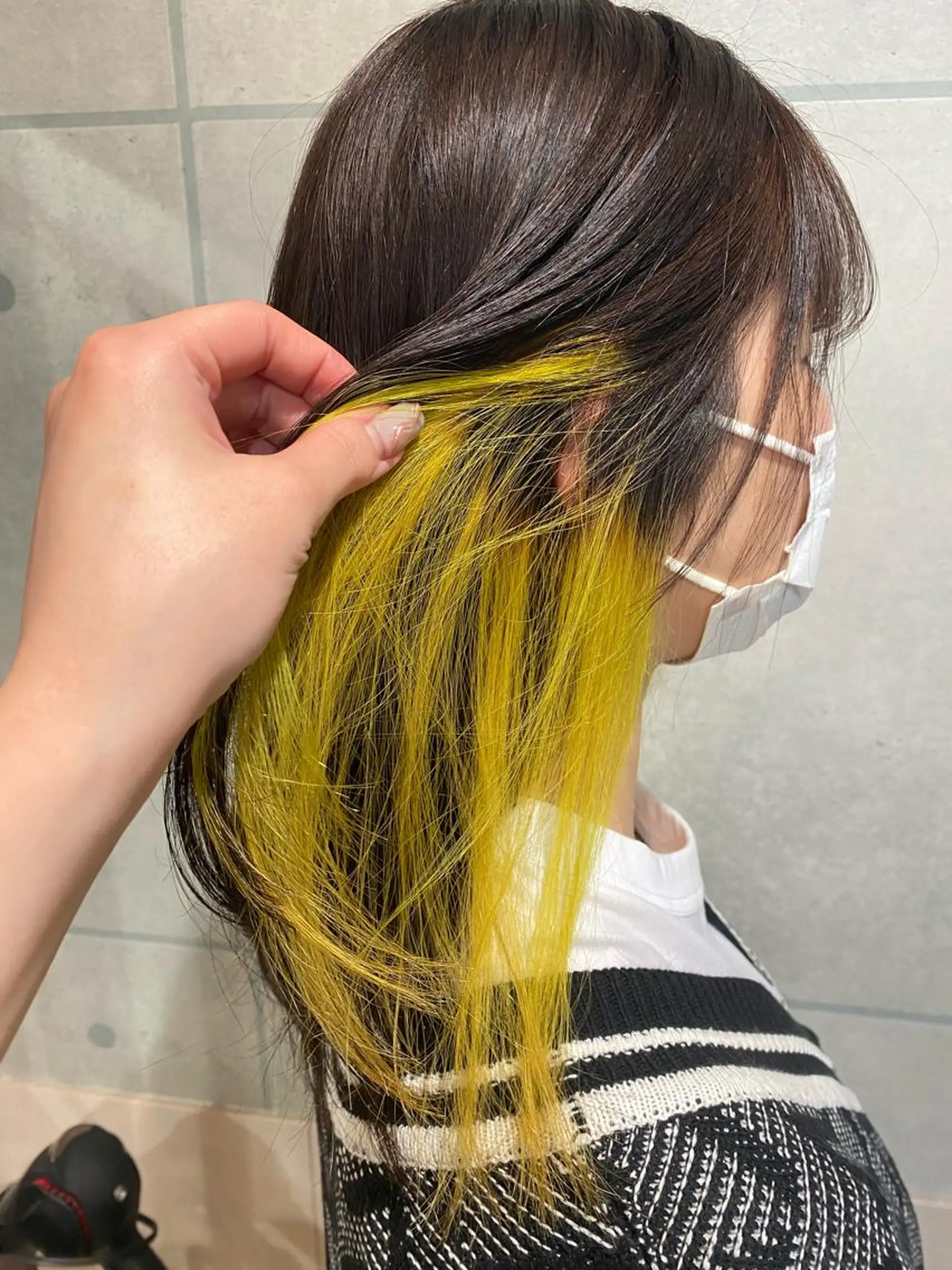ミディアム カラー イエローカラー カラー専門美容師🫧 舘田千乃🫧のヘアスタイル