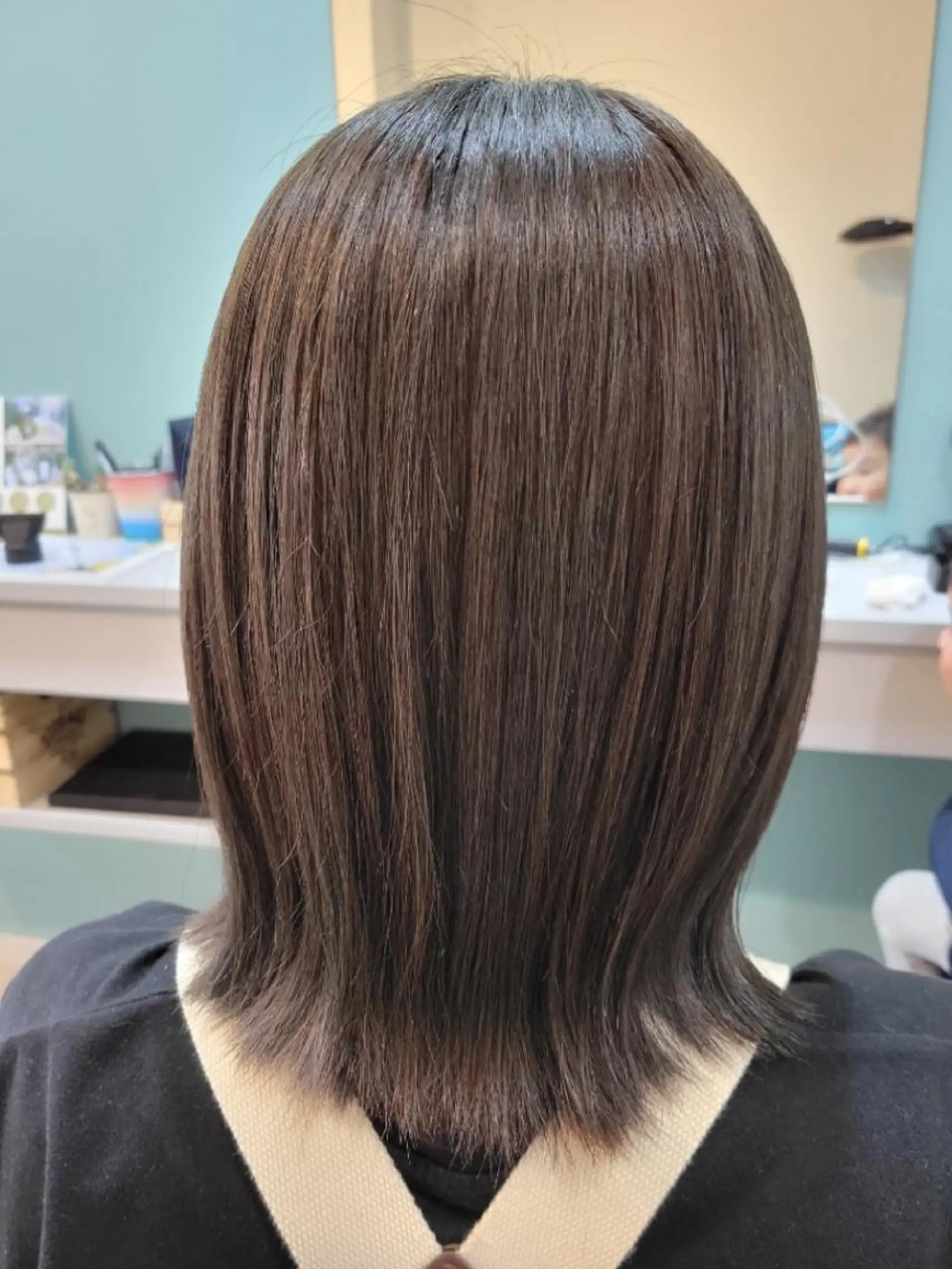 ミディアム カラー アッシュ ミント 似合わせカット カット ヘアカラー Hair Stylist MAFUYU所属・ハイライト/カラー ⭐中村真冬のヘアスタイル