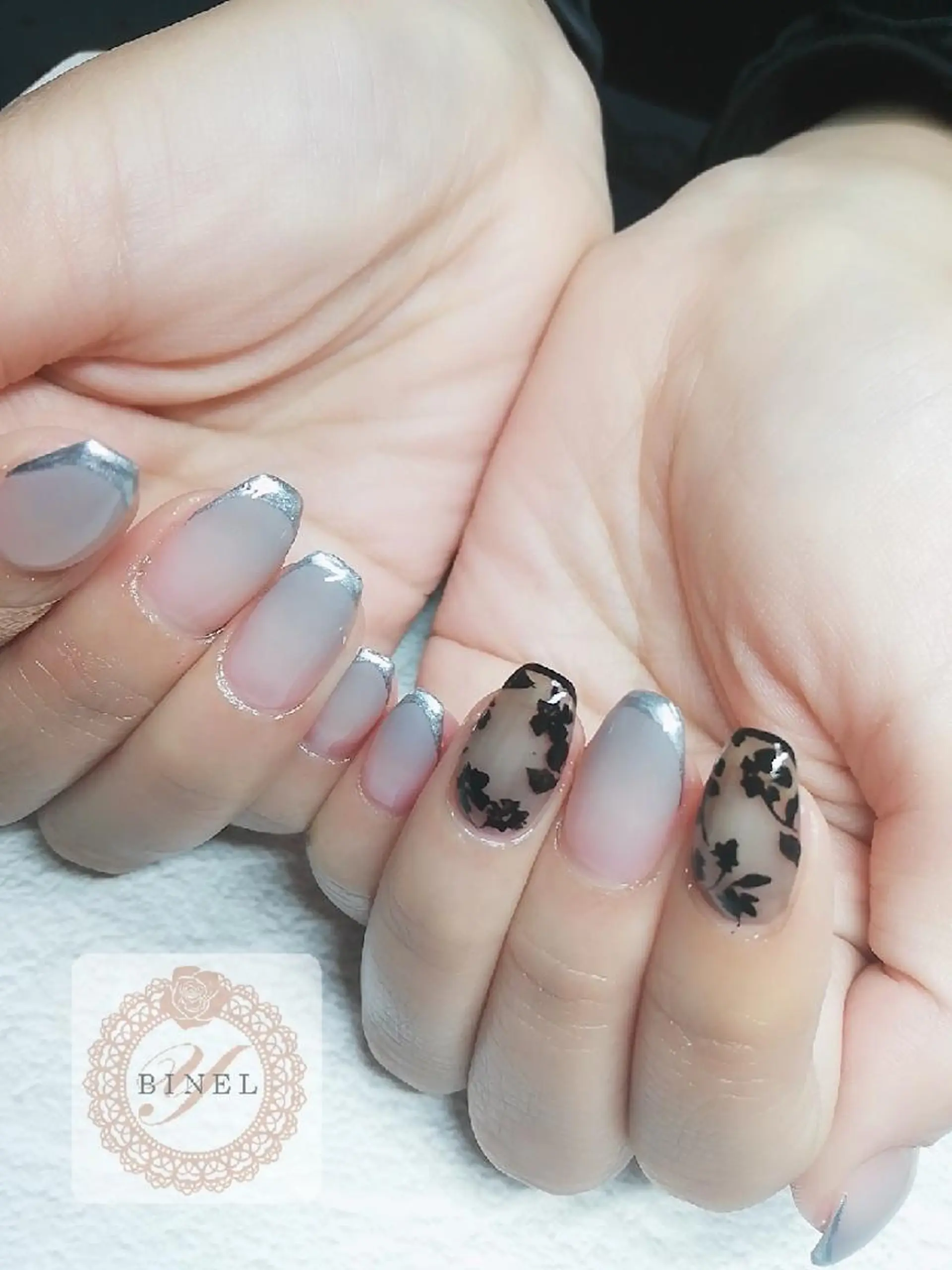 ネイル アートネイル フレンチネイル グラデーション ハンドネイル Nail Salon Y.BINELのネイルデザイン