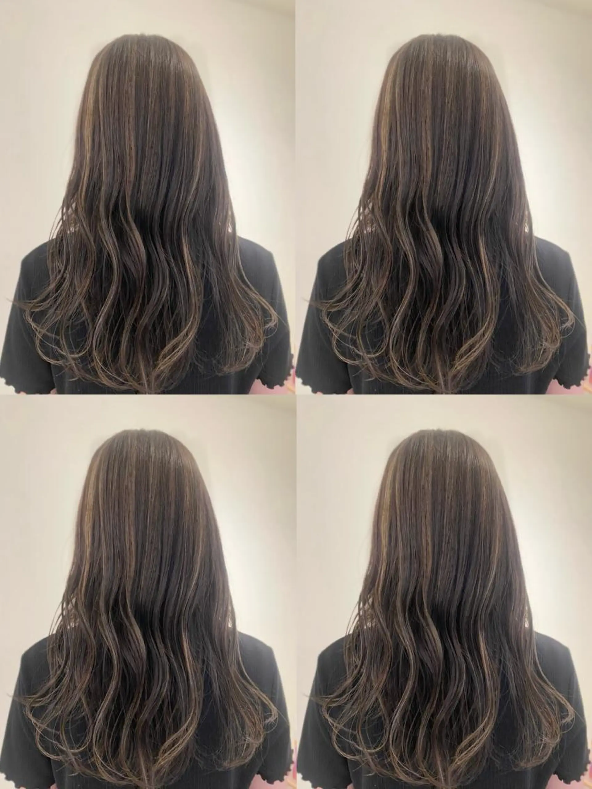ロング カラー 金島 青のヘアスタイル