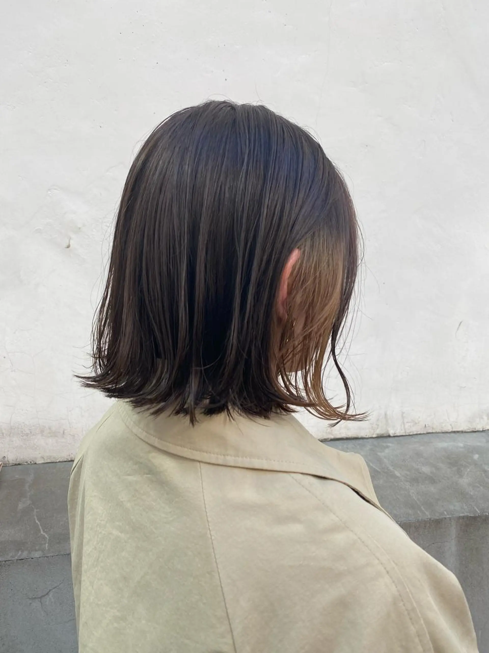 ミディアム カラー ヘアカラー トリートメント IVORY.所属・🟩白髪ぼかし/ボブ /ショートヘア/大司のヘアスタイル