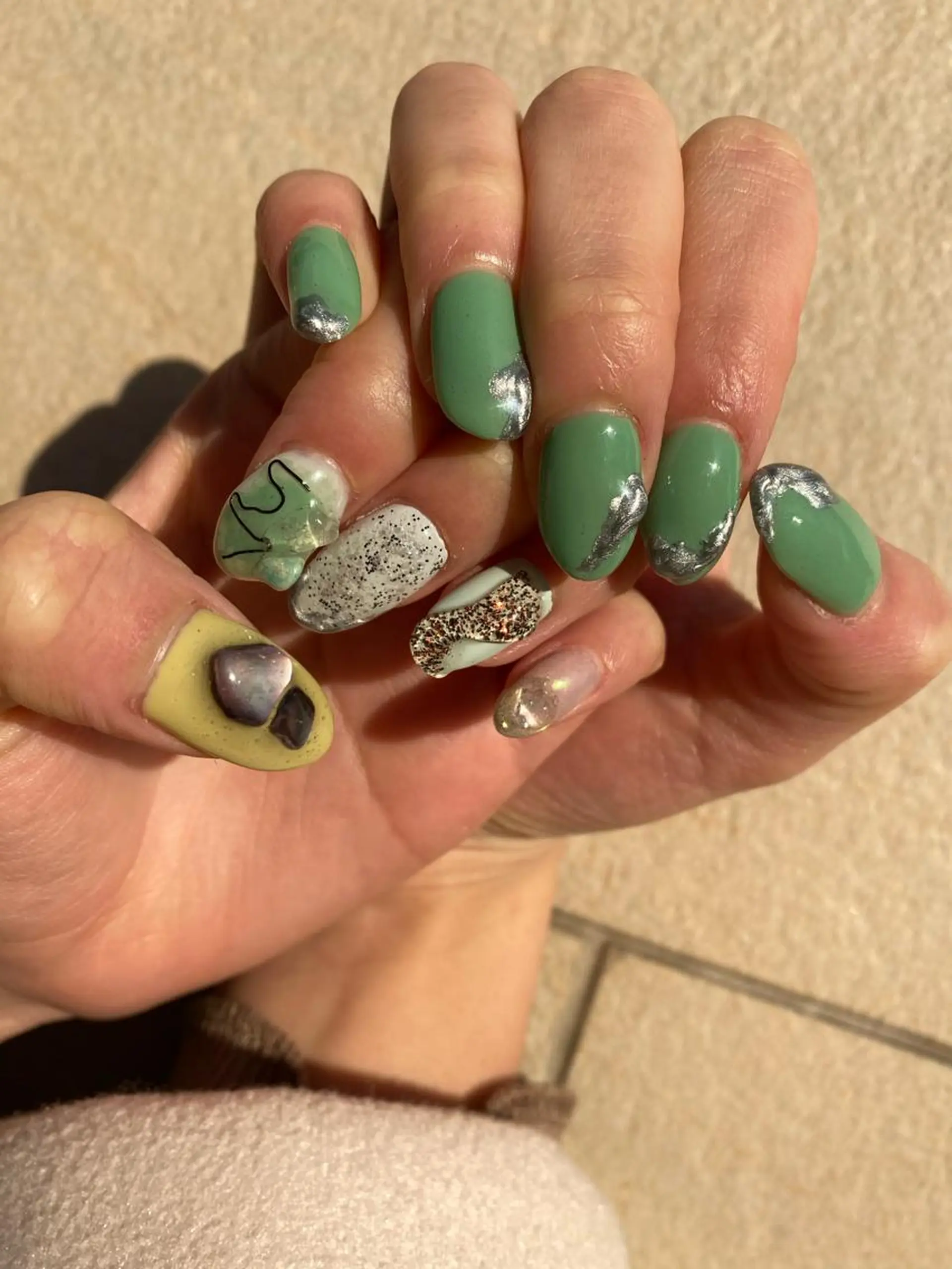 ロング カラー パーマ ヘアアレンジ ネイル マツエク・マツパ ニュアンスネイル ニュアンスパーマ 💠AYANE /吉祥寺💠のマツエク・マツパデザイン