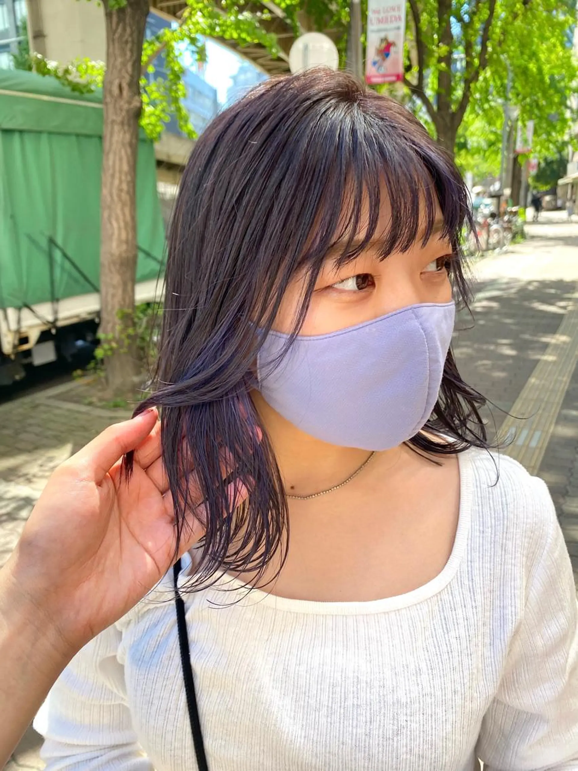 ミディアム カラー ブリーチ 🫧ふじたまゆ🫧 レイヤーカット✂︎のヘアスタイル