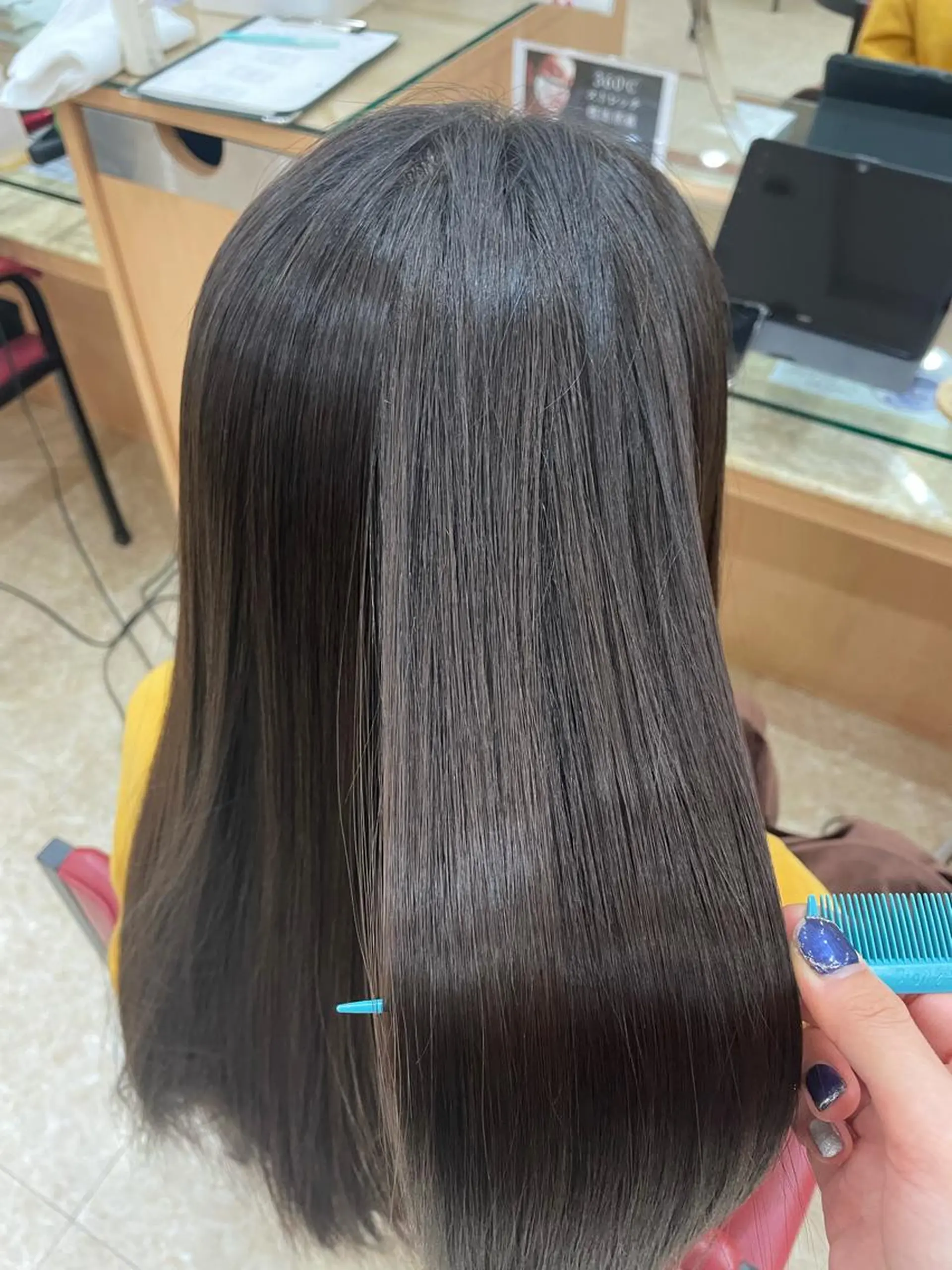 ロング パーマ ストレートパーマ 縮毛矯正 韓国風/亀之園 涼のヘアスタイル