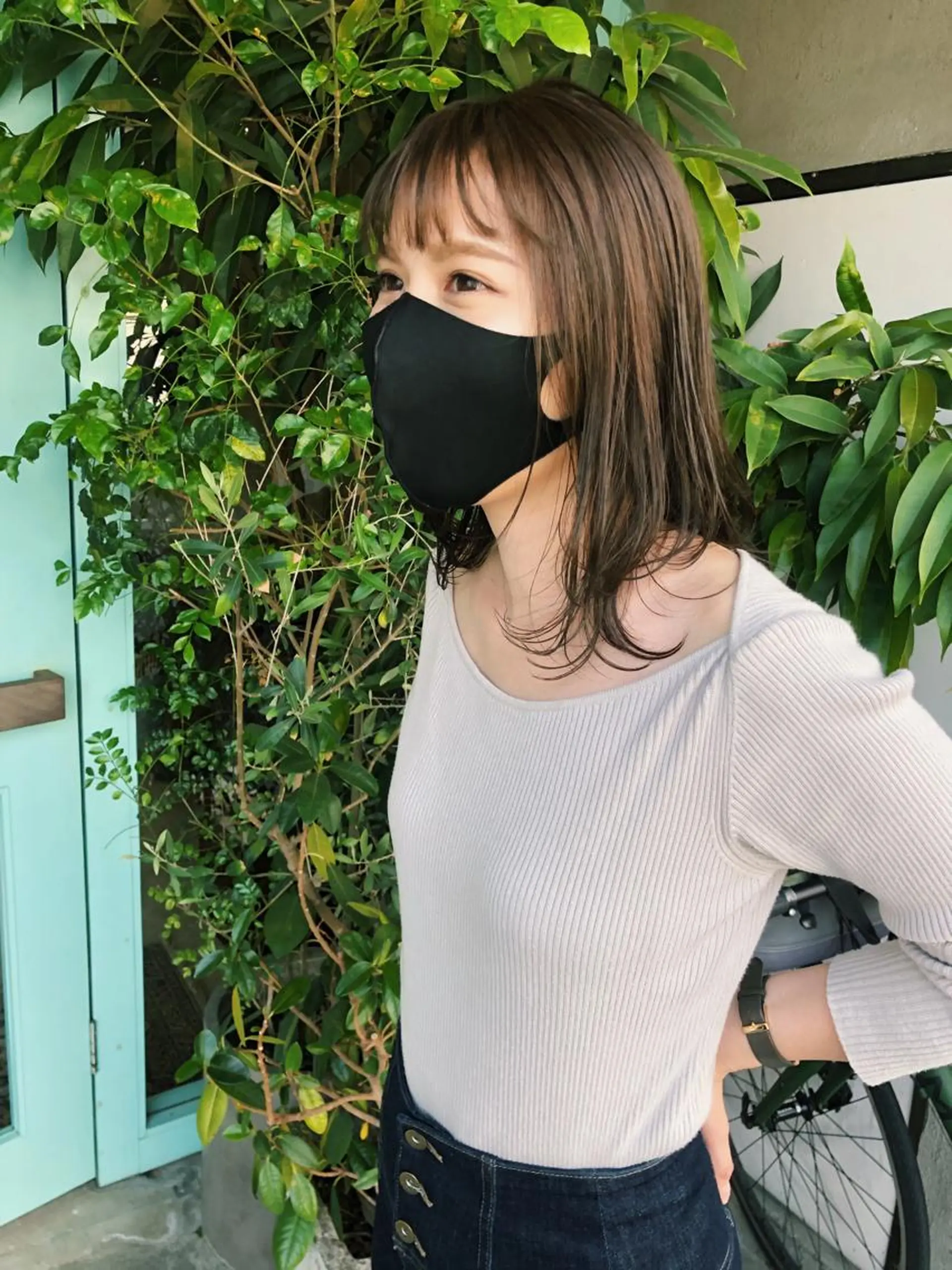 ミディアム カラー パーマ/レイヤー 岩山丈一郎のヘアスタイル