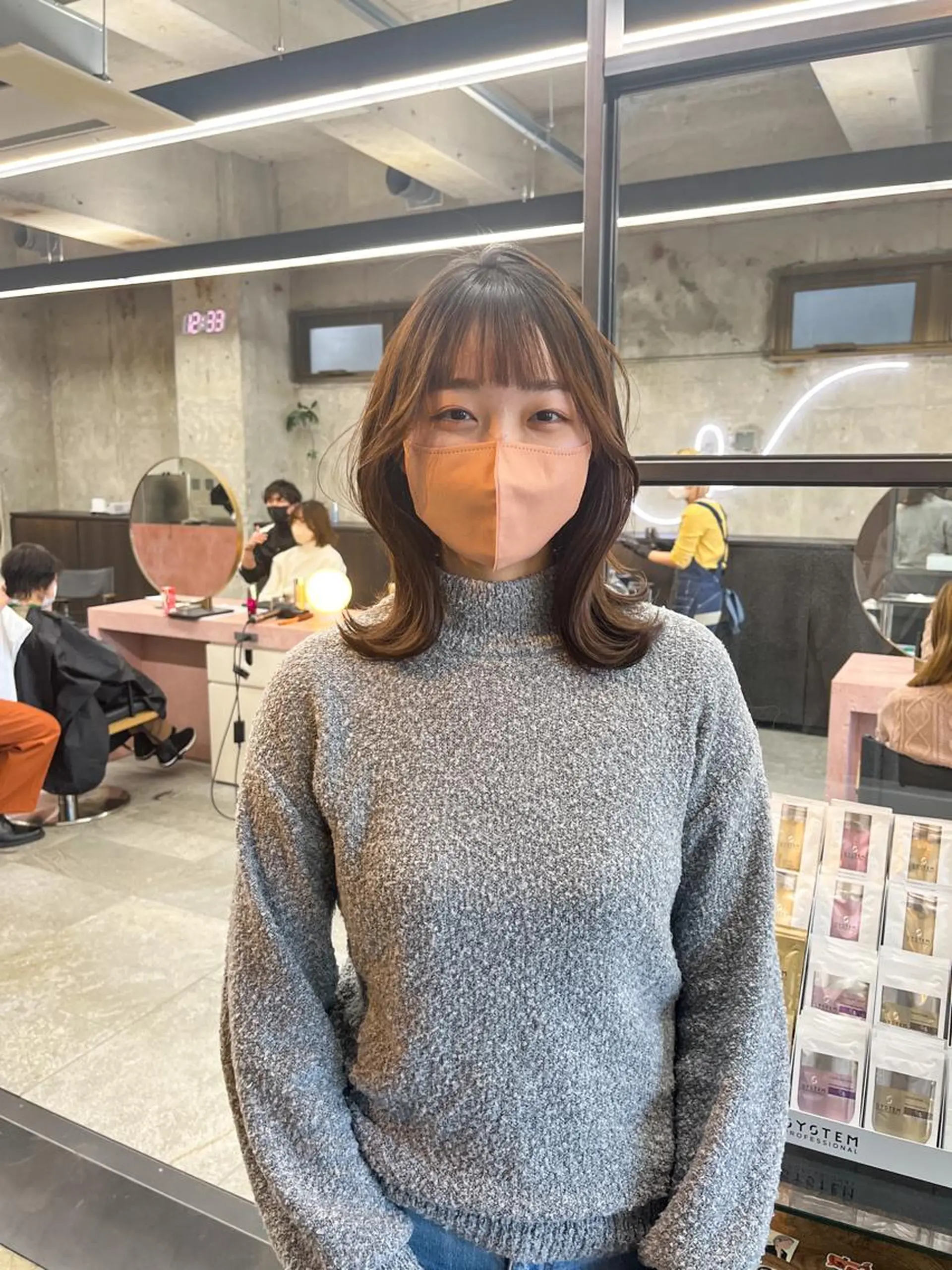 セミロング カット 中江 友哉のヘアスタイル