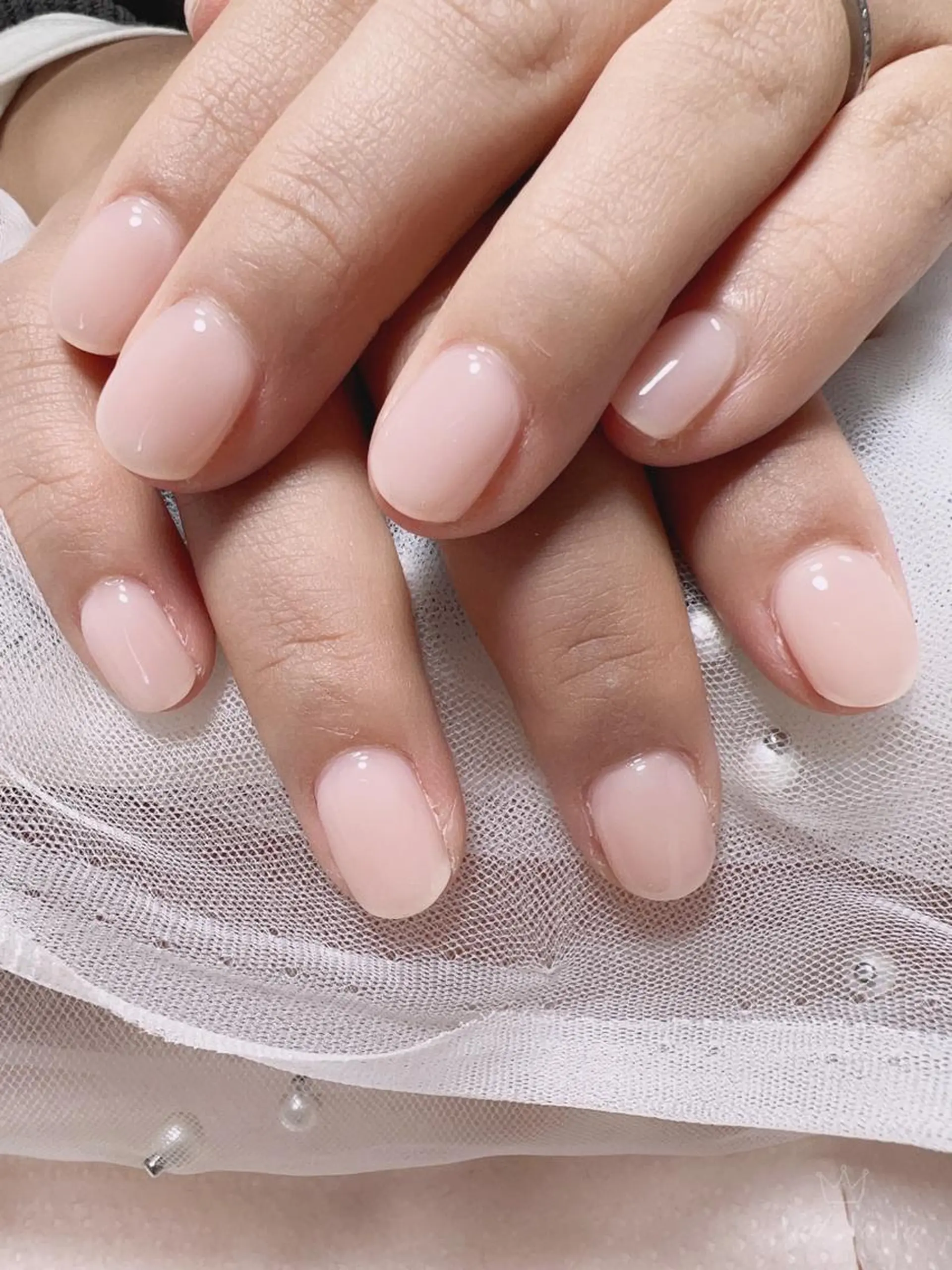 ショート カラー ネイル クリアネイル ハンドネイル Nail NaNaのネイルデザイン