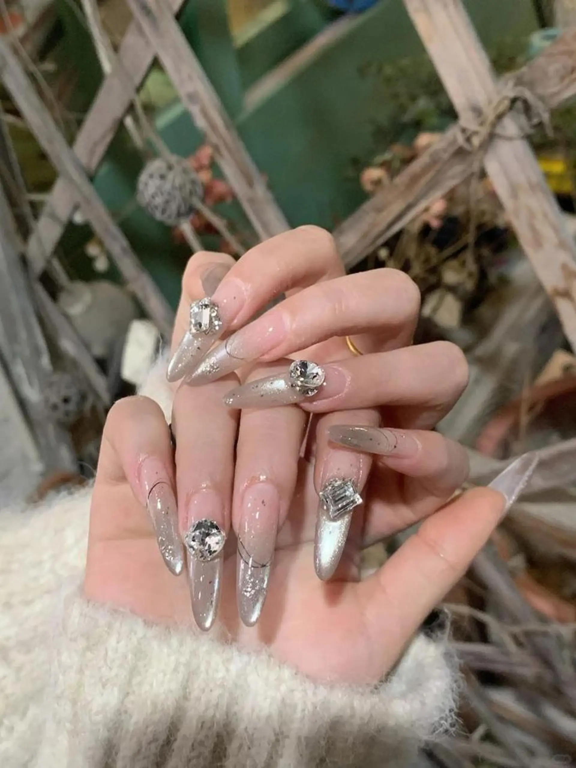 ネイル フレンチネイル ガラスフレンチ 韓国ネイル オフィスネイル ハンドネイル Haruki Nail Salonのネイルデザイン